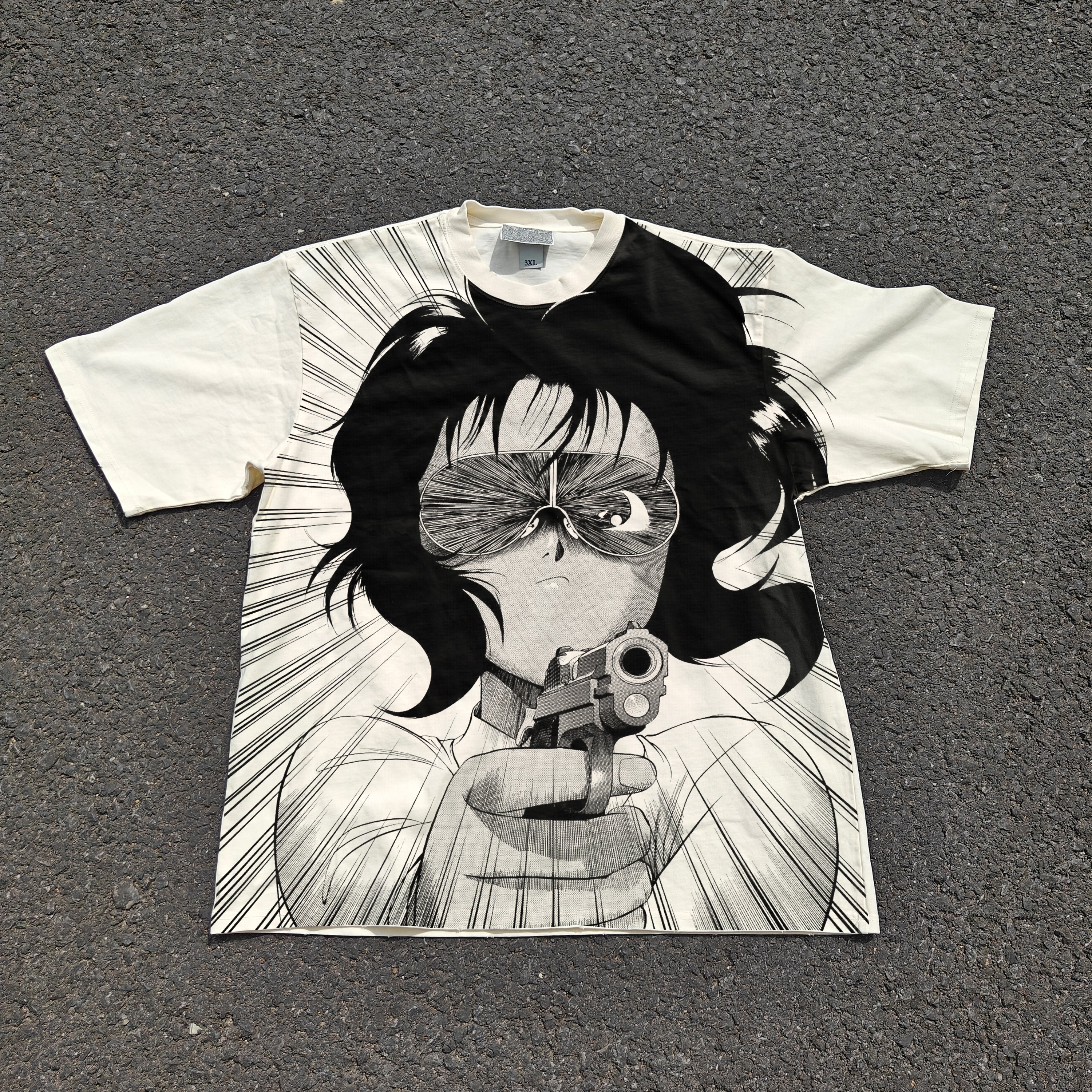 Rally Vincent Oversized 330gsm Heavyweight Cotton Baige T-Shirt
