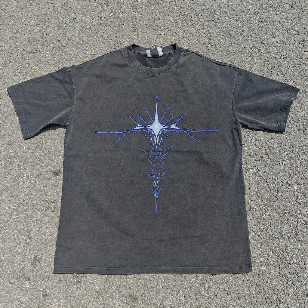 Leveling Anime Oversized 330gsm Heavyweight Cotton Black T-Shirt