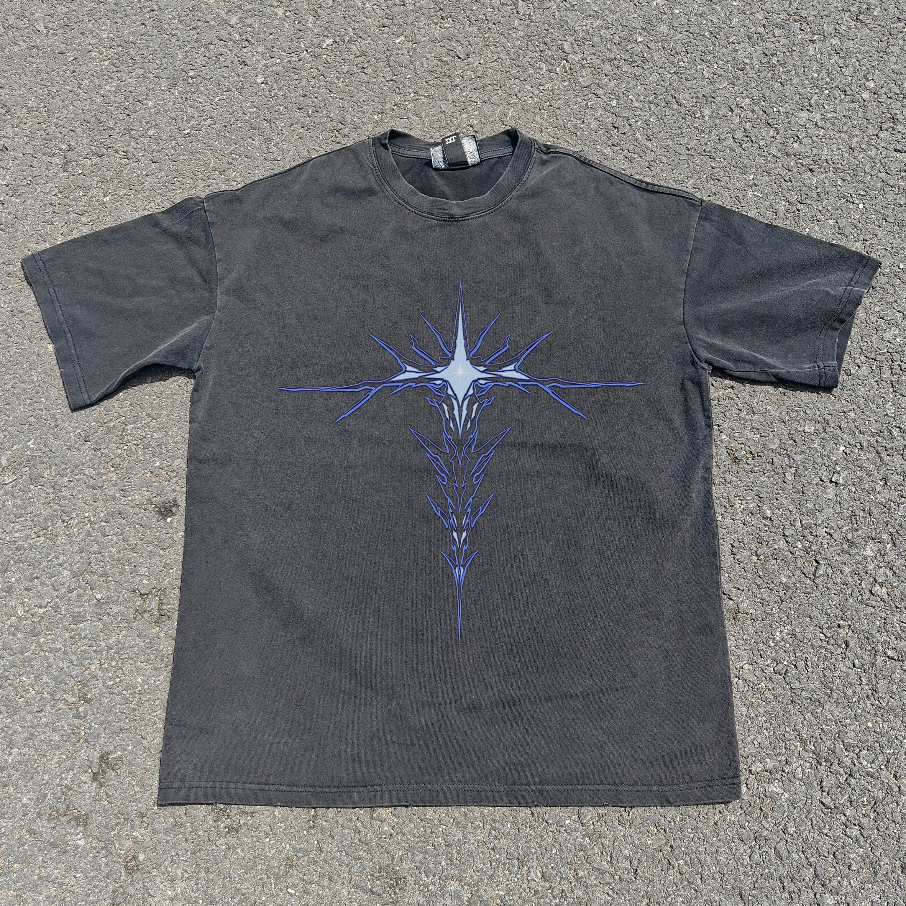 Leveling Anime Oversized 330gsm Heavyweight Cotton Black T-Shirt