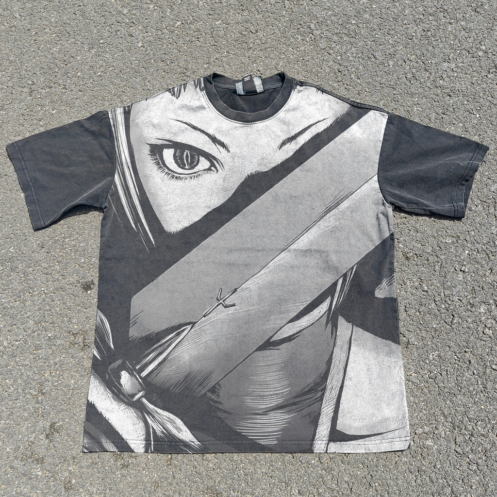 Yoma Hunter Warriors Oversized 330gsm Heavyweight Cotton Black T-Shirt