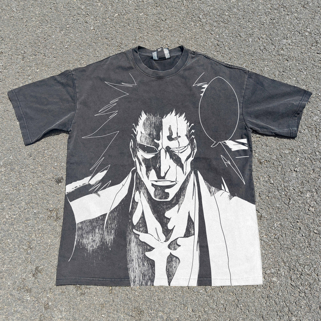 Kenpachi v3 Oversized 330gsm Heavyweight Cotton Black T-Shirt