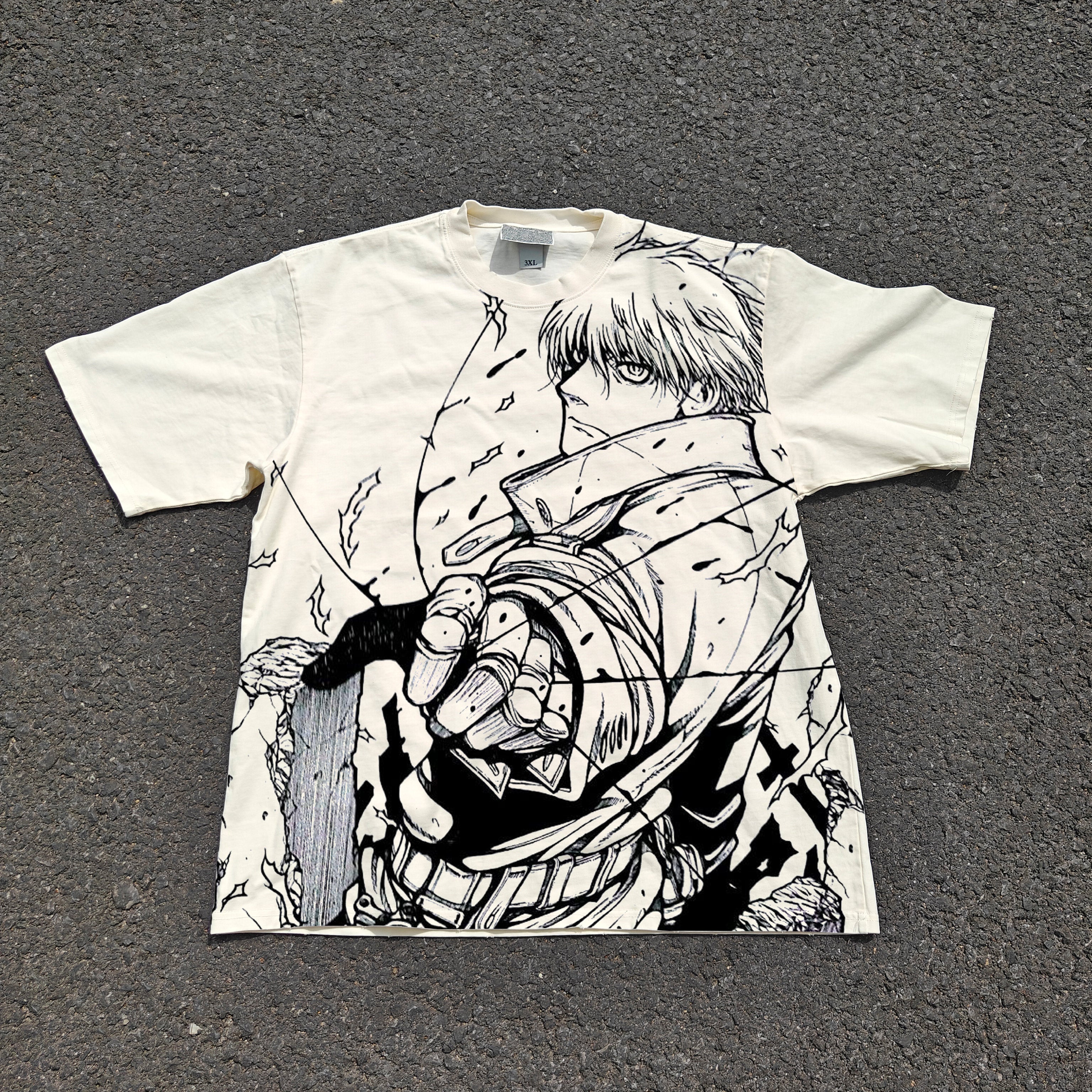 The Captain Oversized 330gsm Heavyweight Cotton Baige T-Shirt