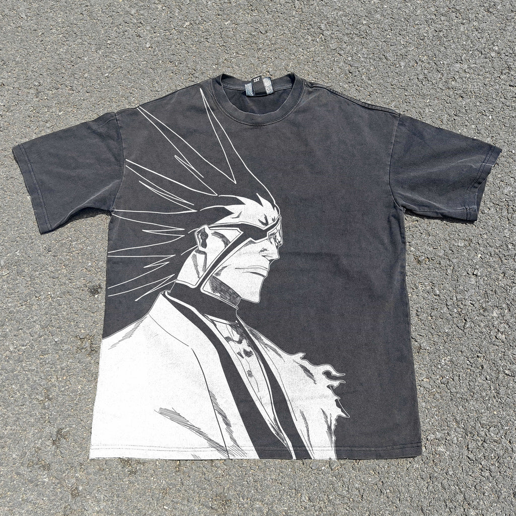 Kenpachi v2 Oversized 330gsm Heavyweight Cotton Black T-Shirt