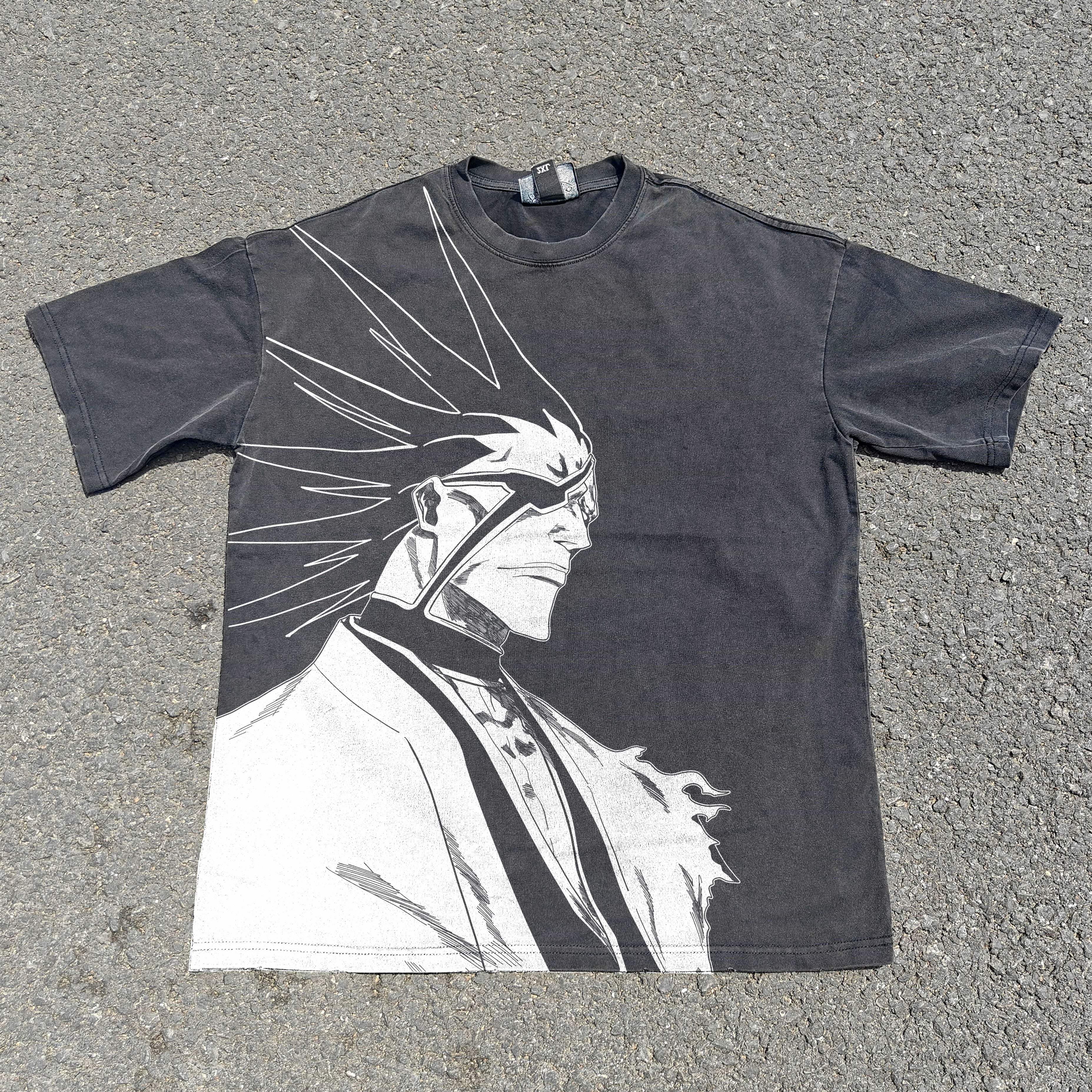 Kenpachi v2 Oversized 330gsm Heavyweight Cotton Black T-Shirt