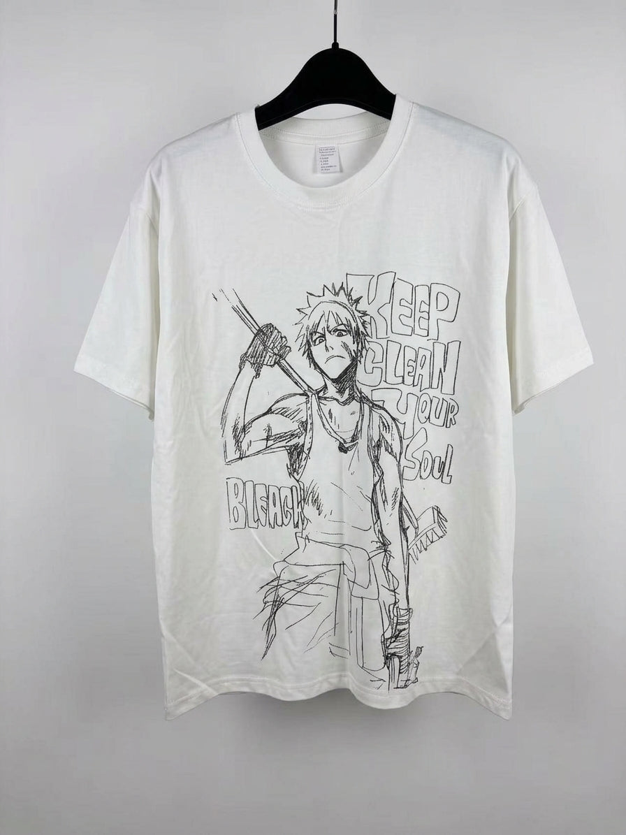 Soul Reaper Ichigo Manga Sketch T-Shirt