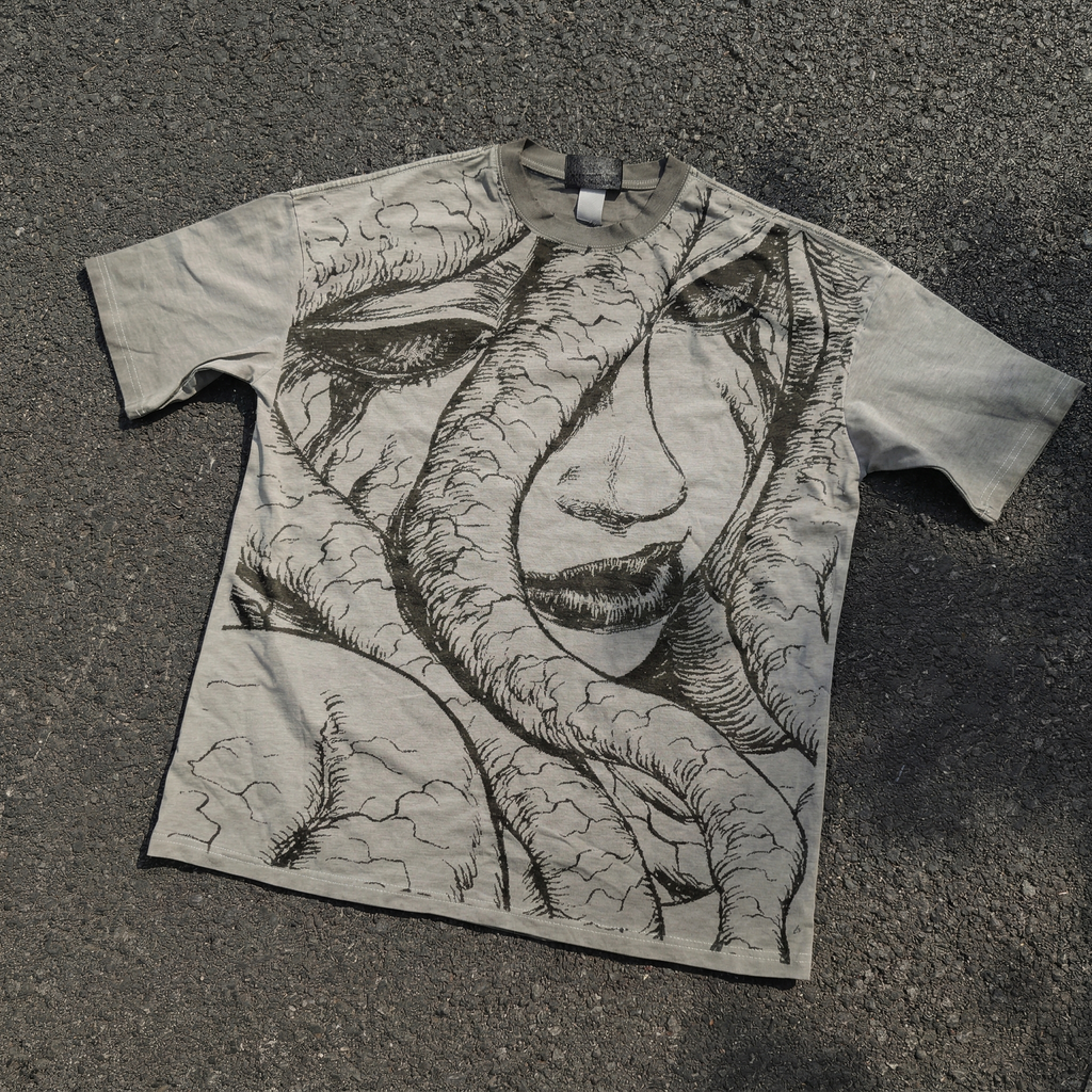 Lust Godhand Distressed Heavyweight Cotton Dark Gray T-Shirt