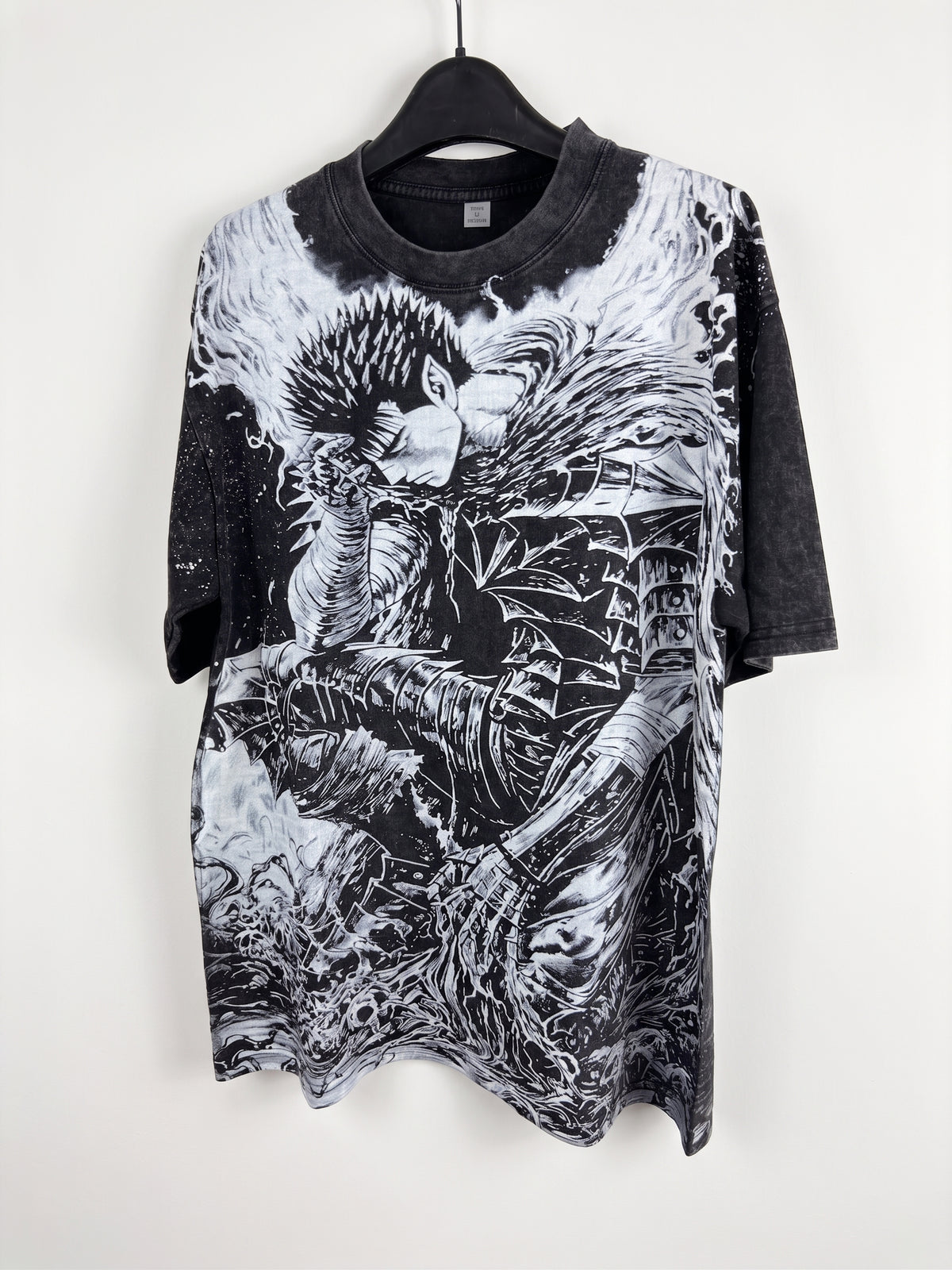 Warrior In Abyss All Over Print Washed T-Shirt