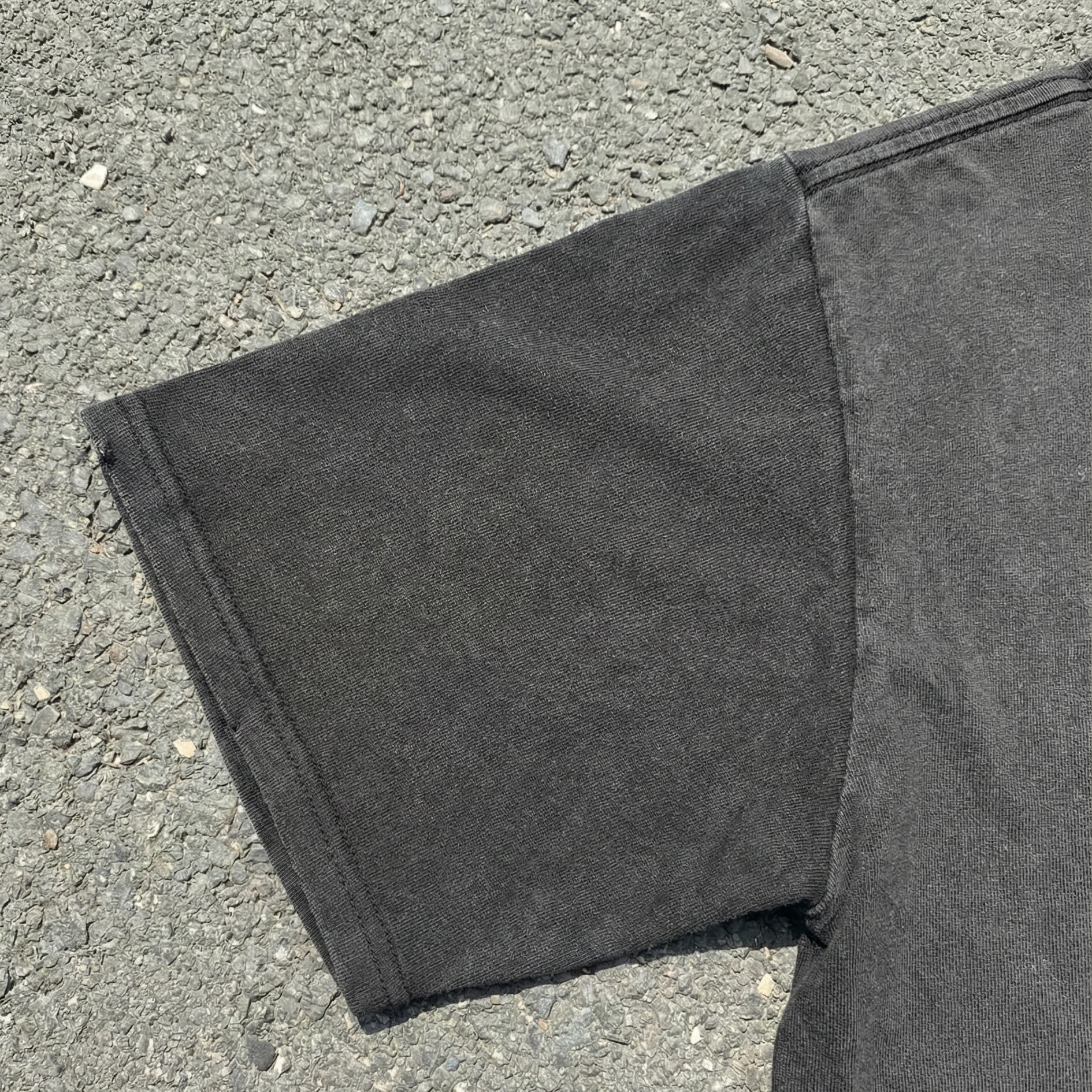 Boxy Oversized Streetwear Style Heavyweight 330GSM Cotton Black T-Shirt (Washed & Distressed)