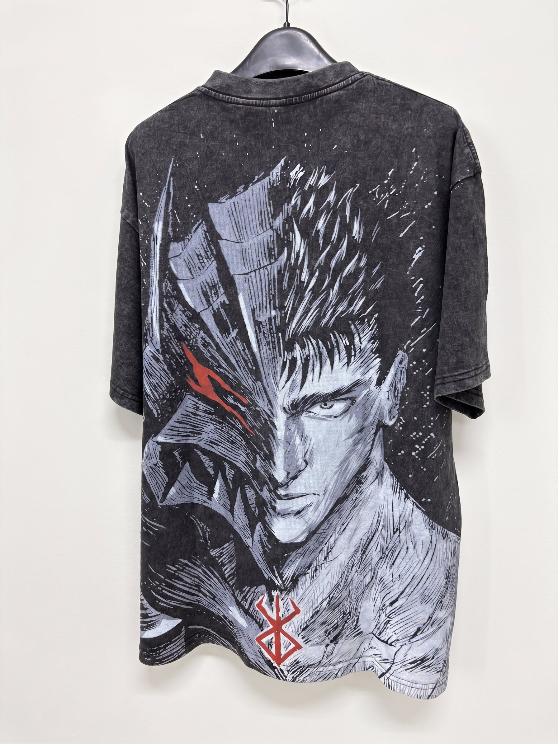 Warrior In Abyss All Over Print Washed T-Shirt