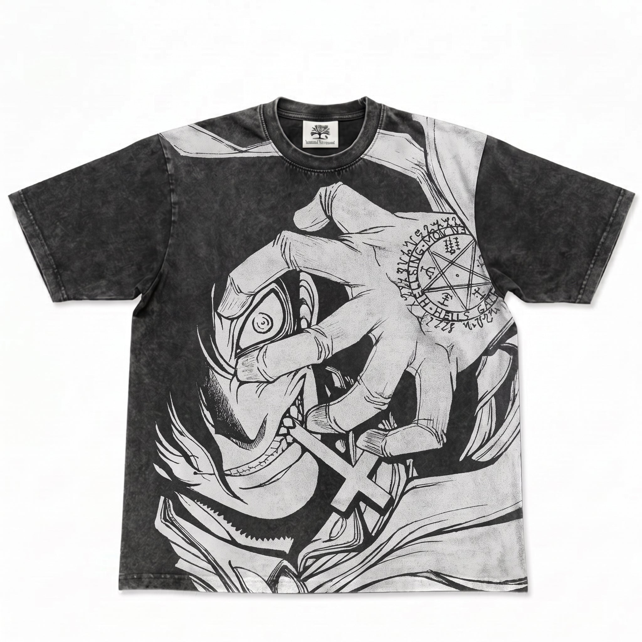 Count Dracula Oversized 330gsm Heavyweight Cotton Black T-Shirt