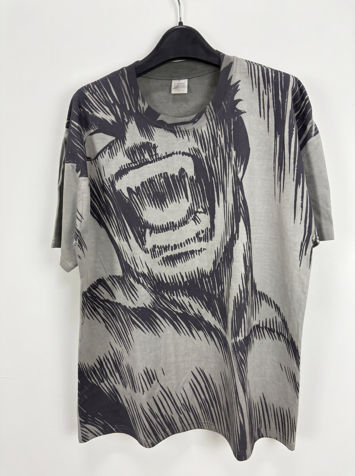 Screaming Guts Washed Grey Cotton T-Shirt