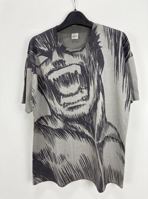 Screaming Guts Washed Grey Cotton T-Shirt