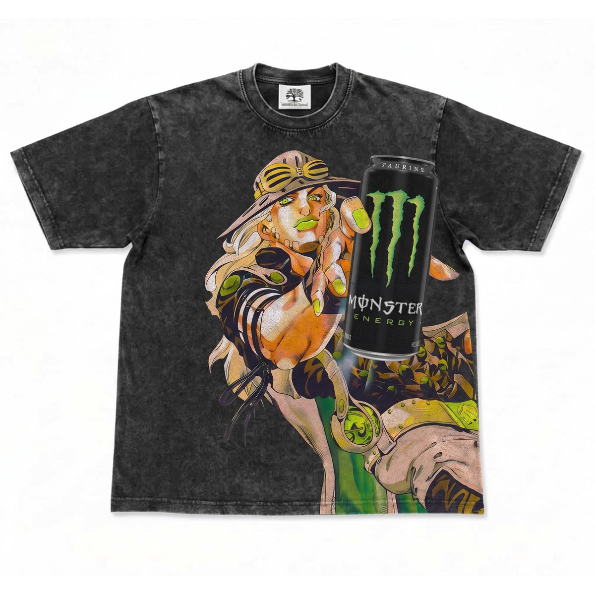 JoJo's Zeppeli & Energy Drink Washed Oversized T-Shirt