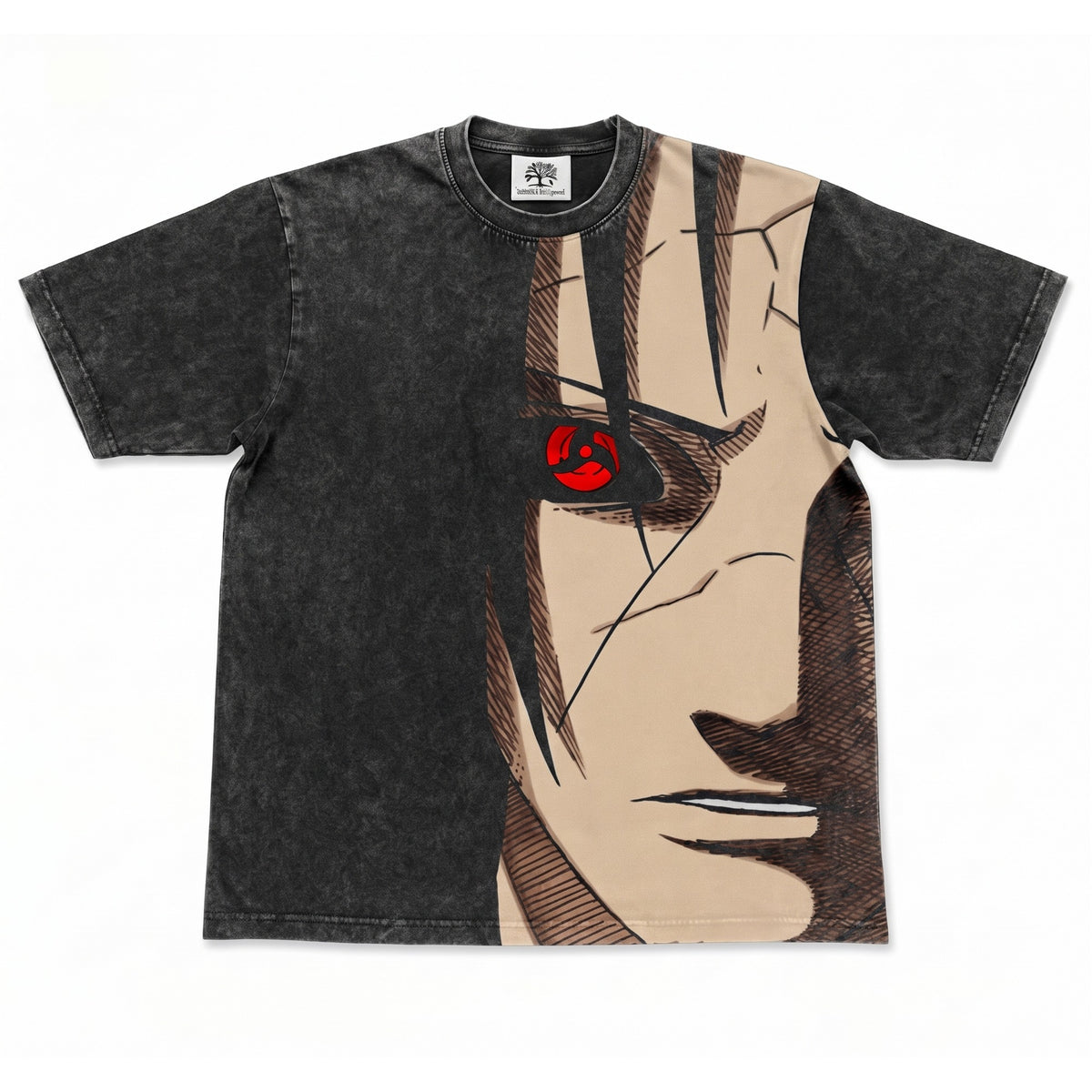 Itachi Sharingan Eye Washed Oversized T-Shirt