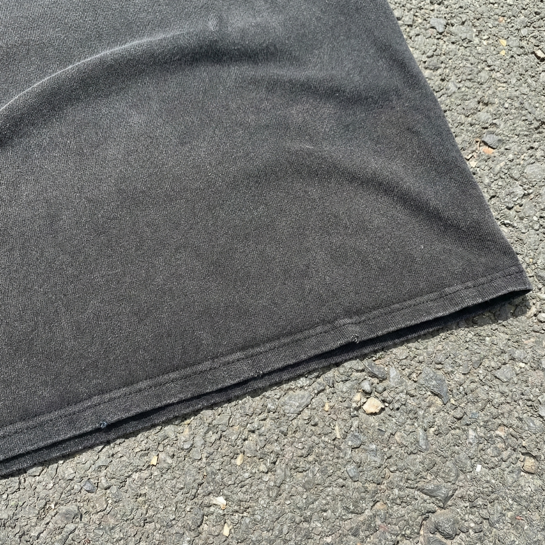 Boxy Oversized Streetwear Style Heavyweight 330GSM Cotton Black T-Shirt (Washed & Distressed)