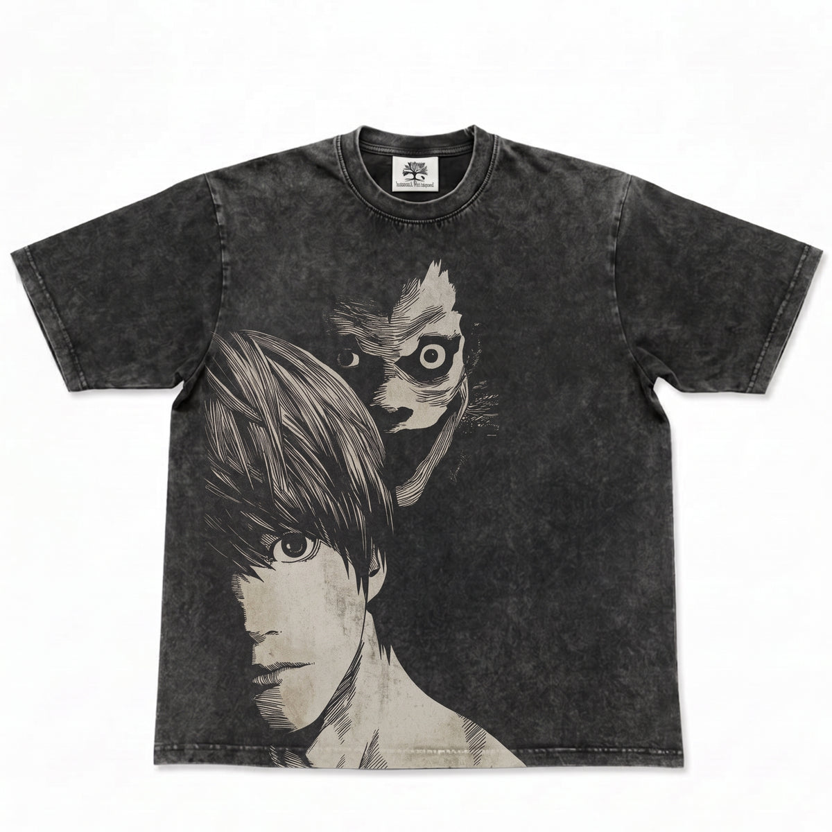 Yagami & Shinigami Oversized Washed T-Shirt