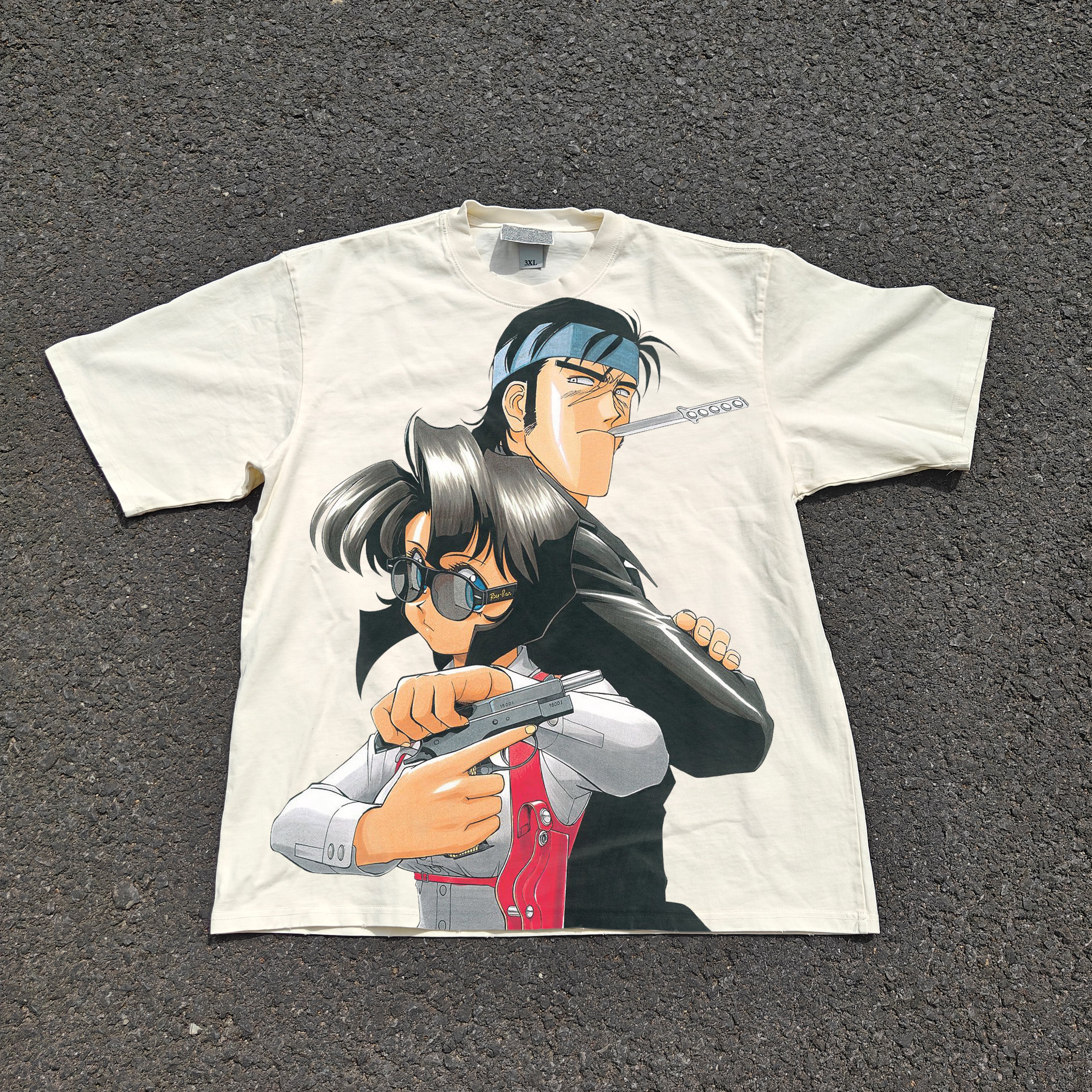 Rally & Bean Oversized 330gsm Heavyweight Cotton Baige T-Shirt