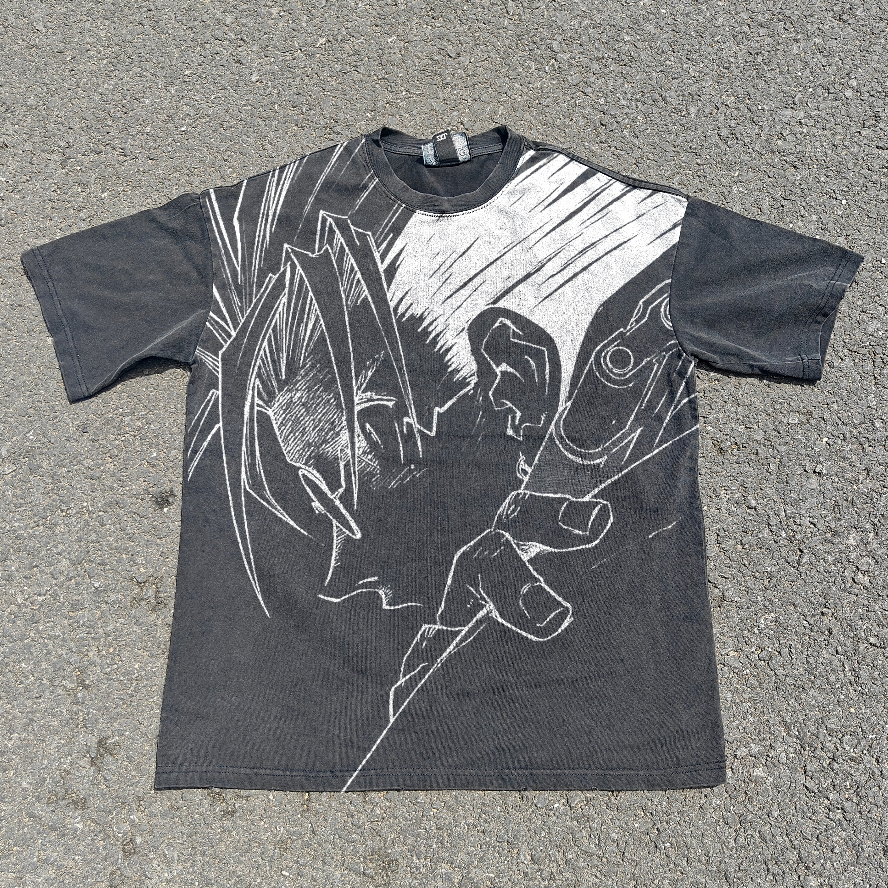 Stampede Oversized 330gsm Heavyweight Cotton Black T-Shirt