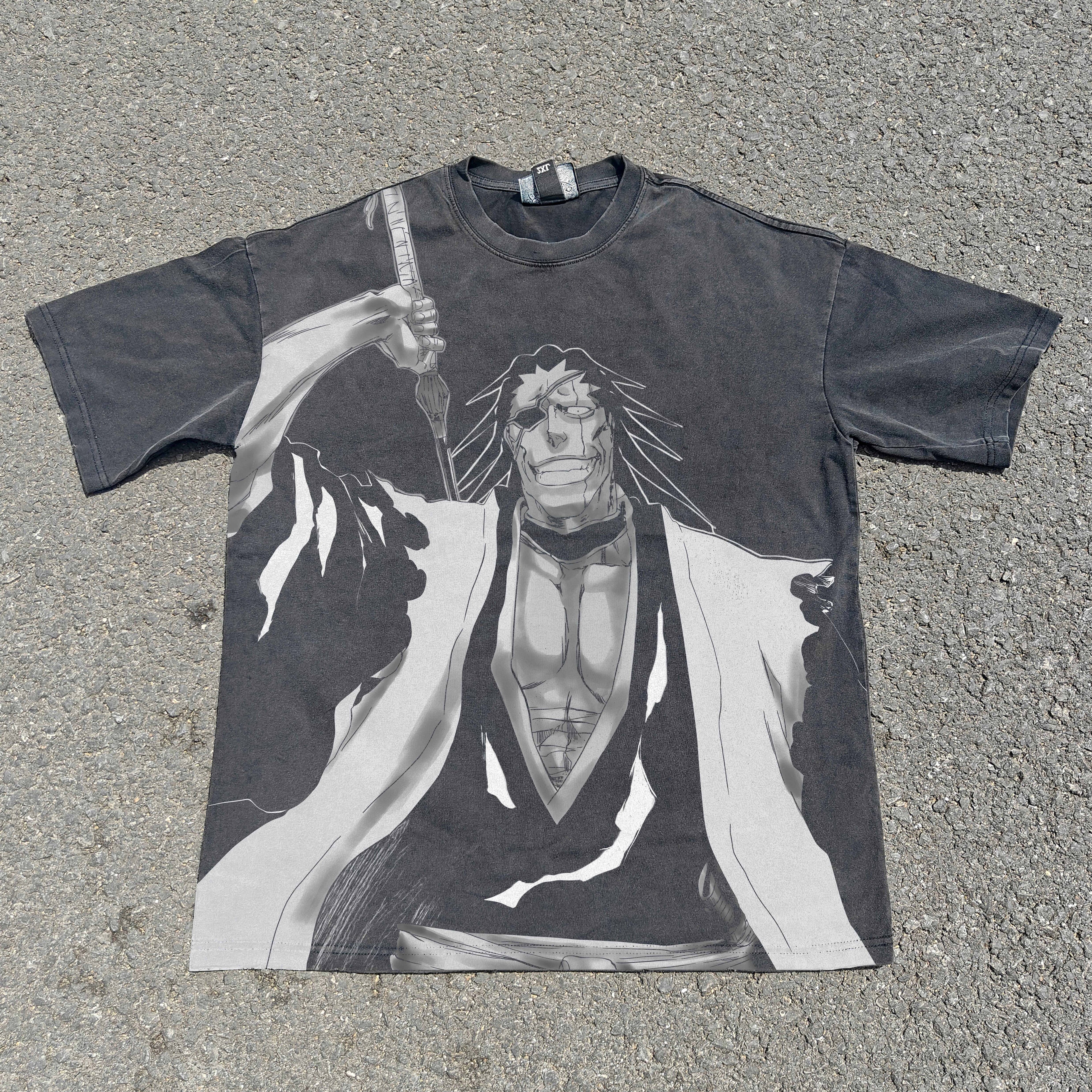 Kenpachi v4 Oversized 330gsm Heavyweight Cotton Black T-Shirt