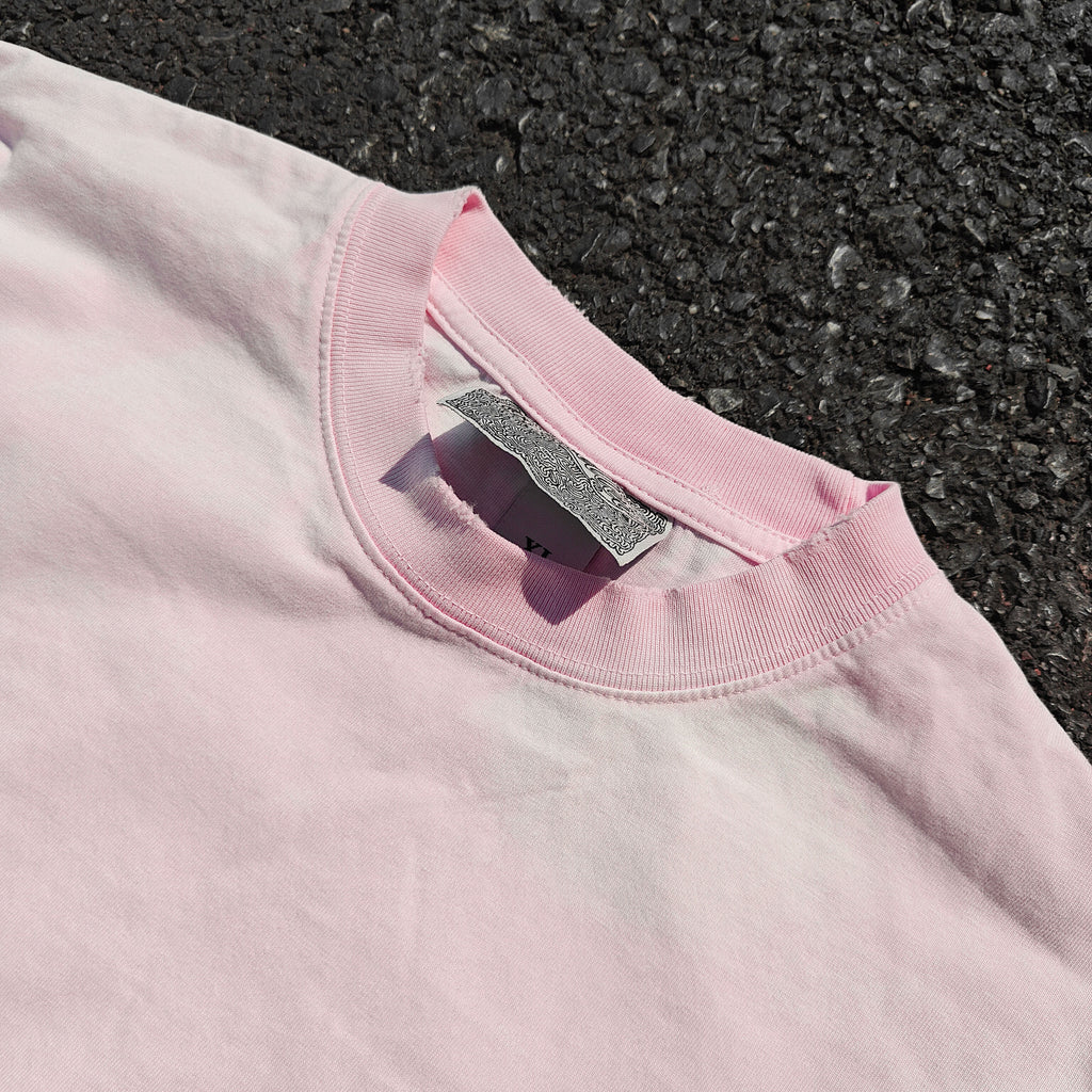 Yuno Future Diary Distressed Heavyweight Cotton Pink 260gsm T-Shirt
