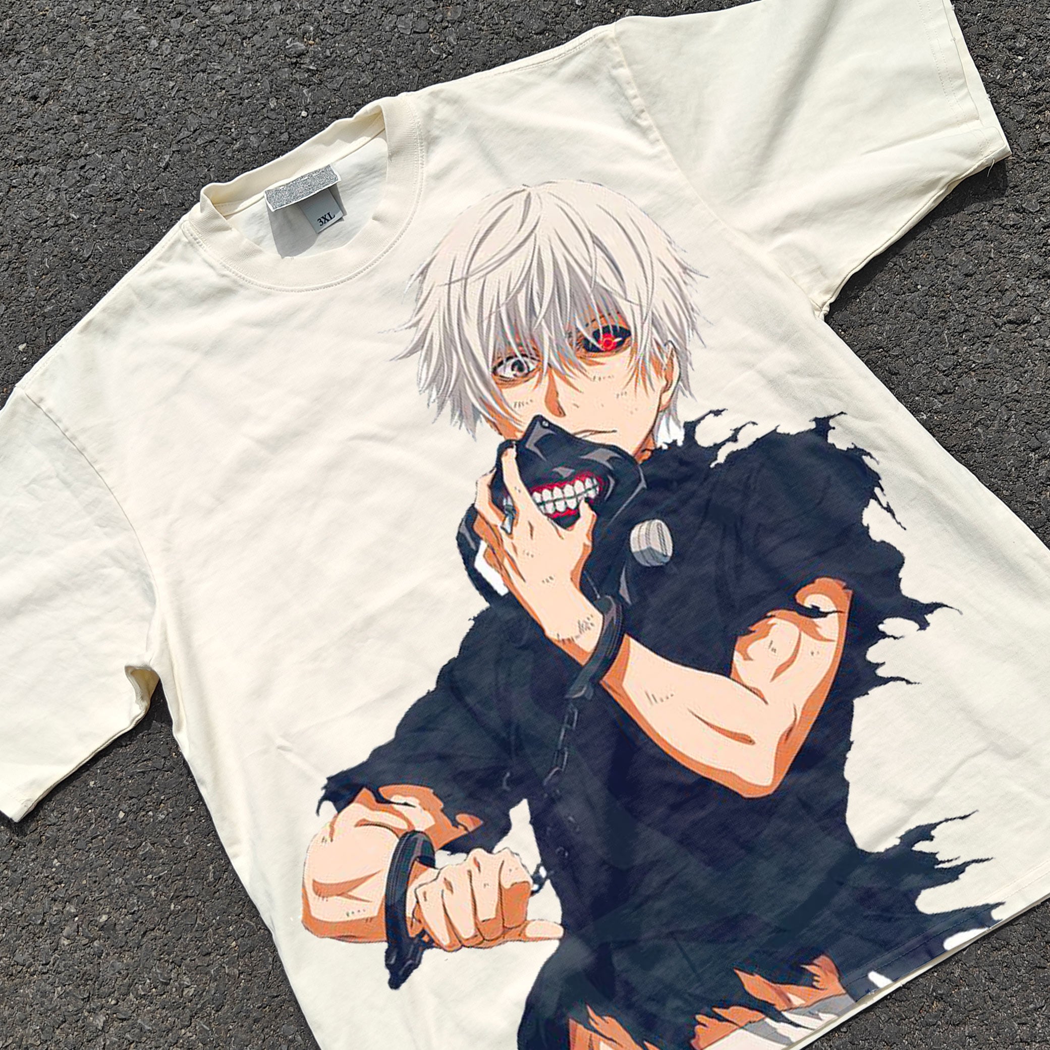 Ghoul Oversized 330gsm Heavyweight Cotton Baige T-Shirt