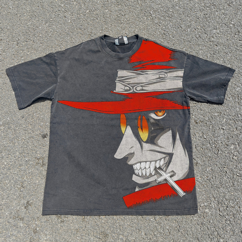 Vampire Hunter Oversized 330gsm Heavyweight Cotton Black T-Shirt