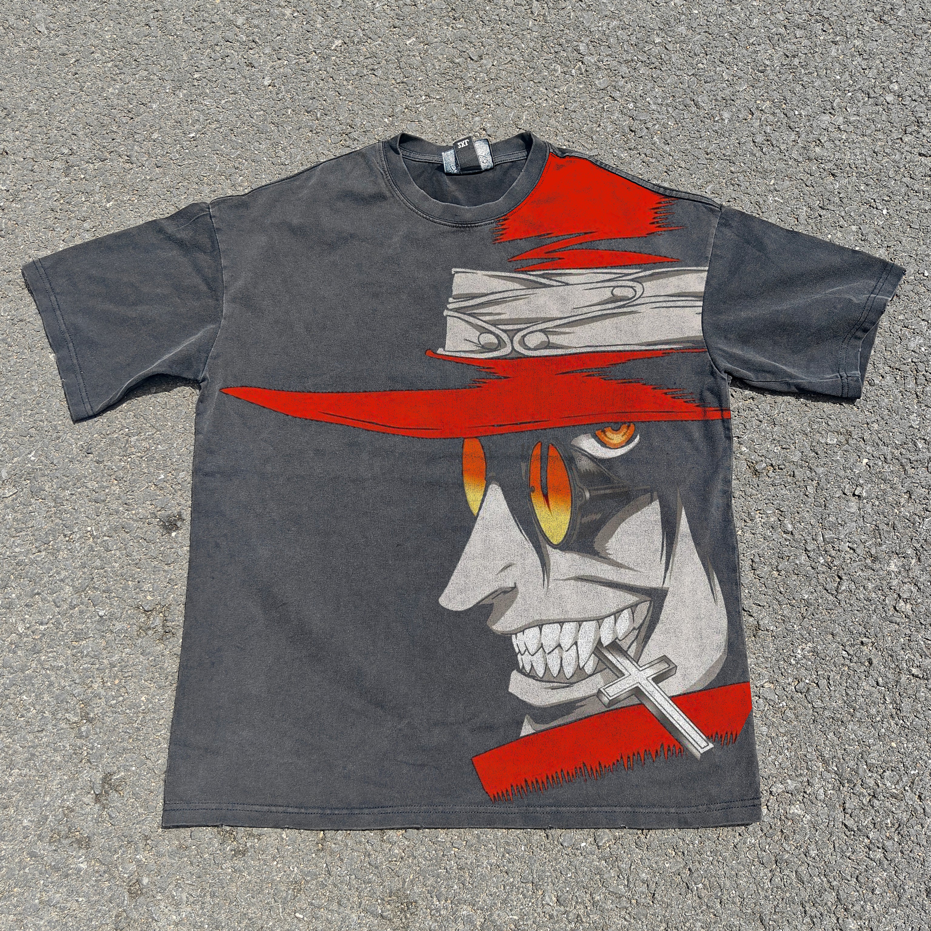 Vampire Hunter Oversized 330gsm Heavyweight Cotton Black T-Shirt