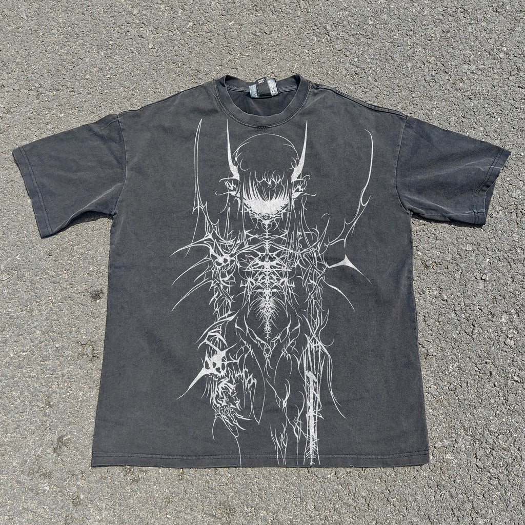 Cyber Sigilism Oversized 330gsm Heavyweight Cotton Black T-Shirt