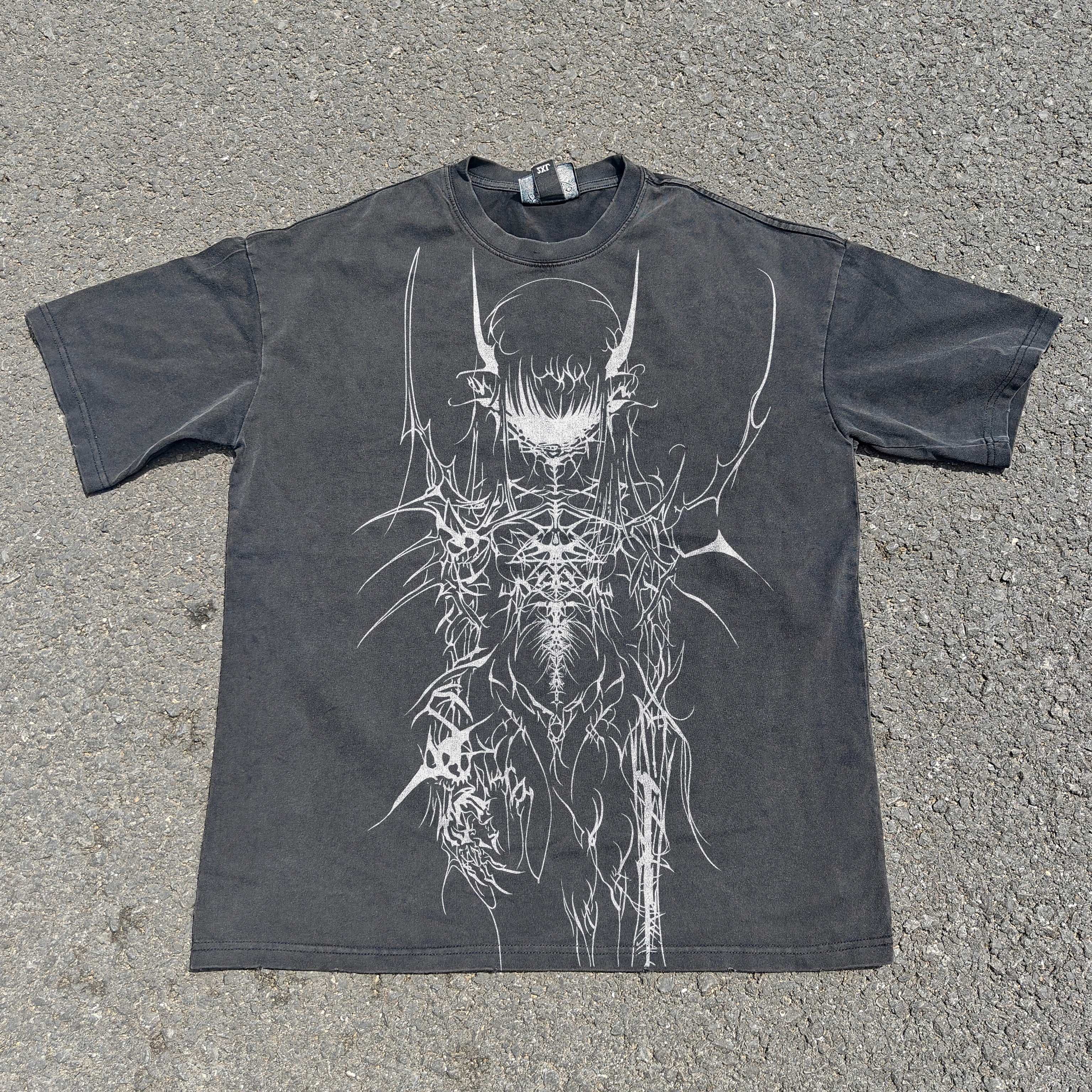 Cyber Sigilism Oversized 330gsm Heavyweight Cotton Black T-Shirt