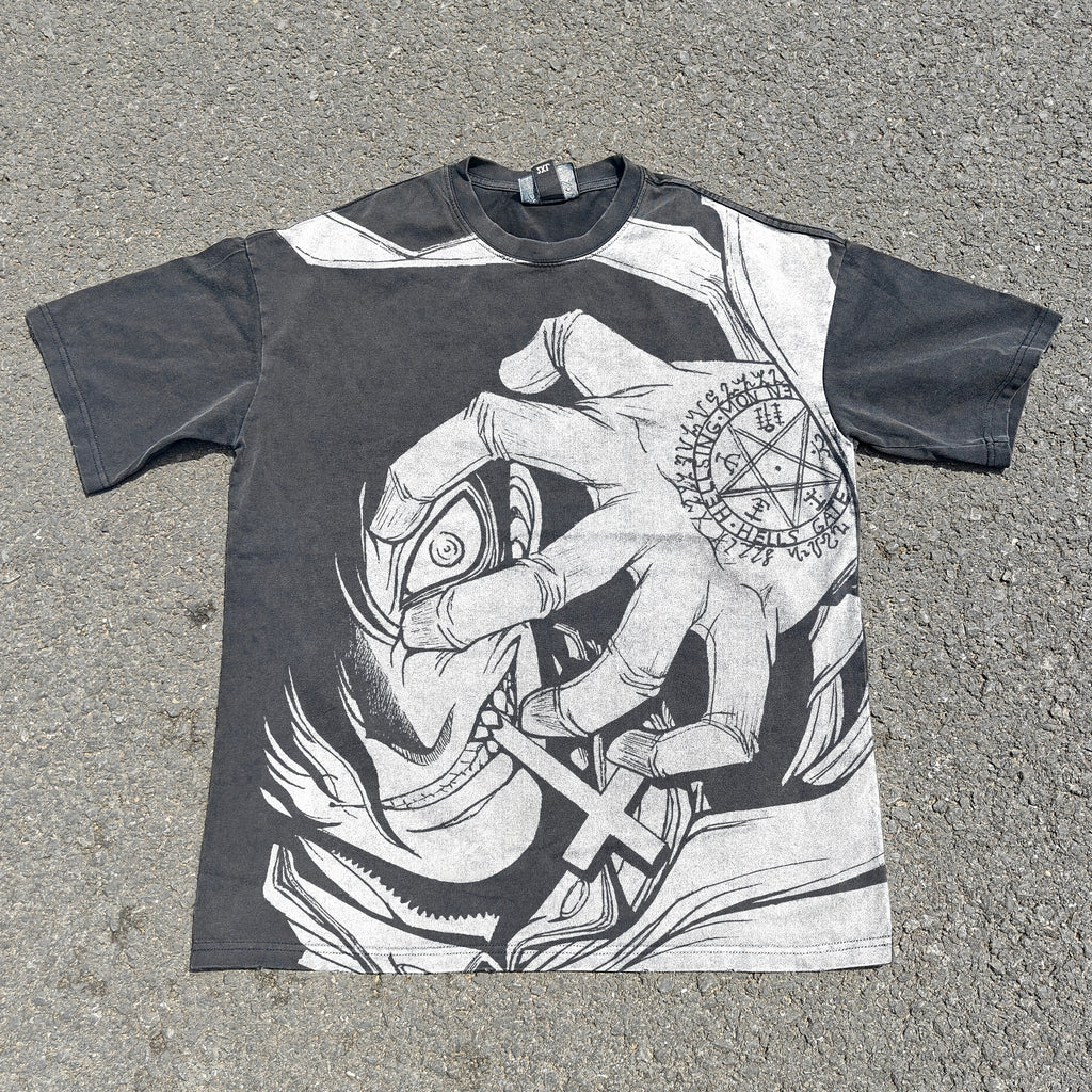 Count Dracula Oversized 330gsm Heavyweight Cotton Black T-Shirt