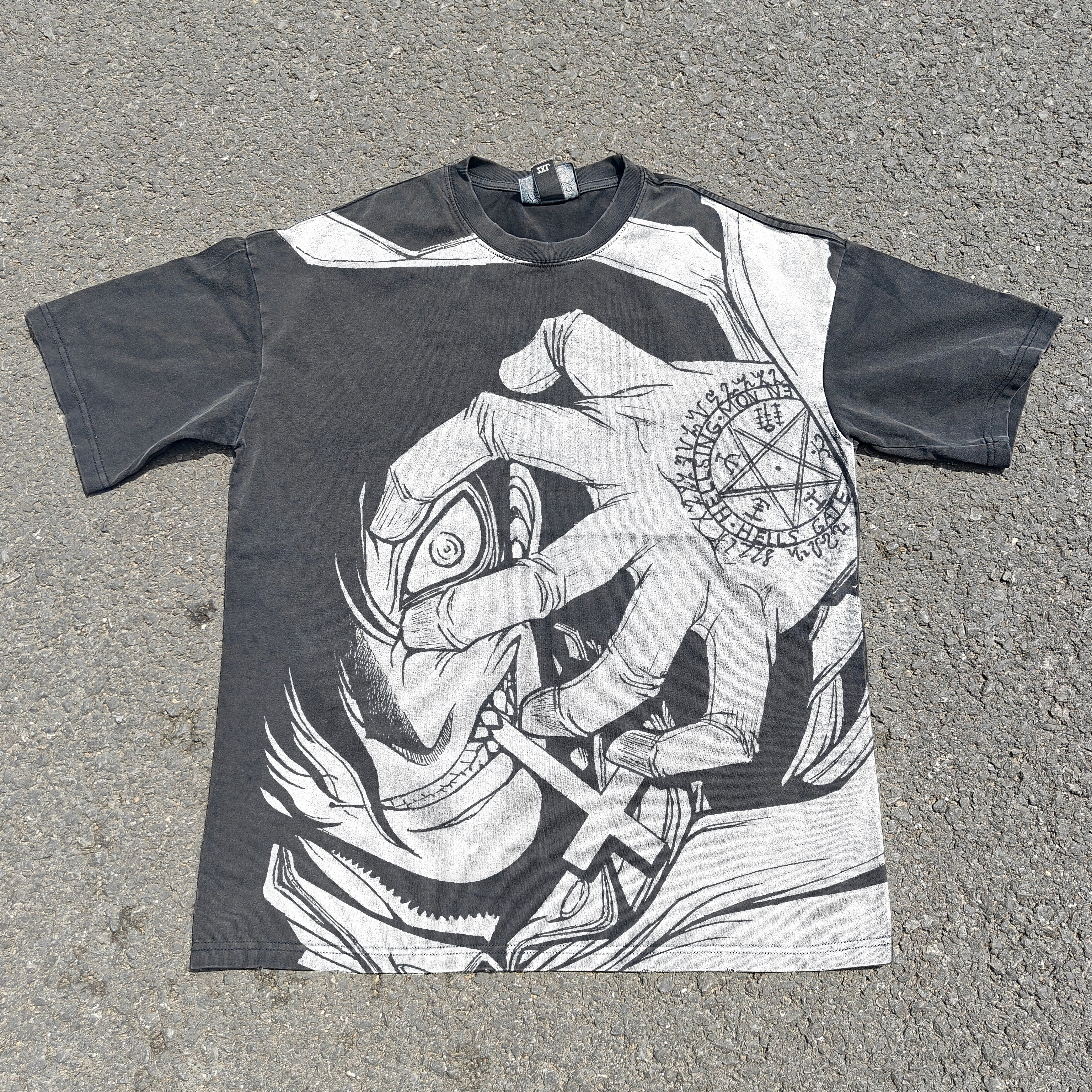 Count Dracula Oversized 330gsm Heavyweight Cotton Black T-Shirt