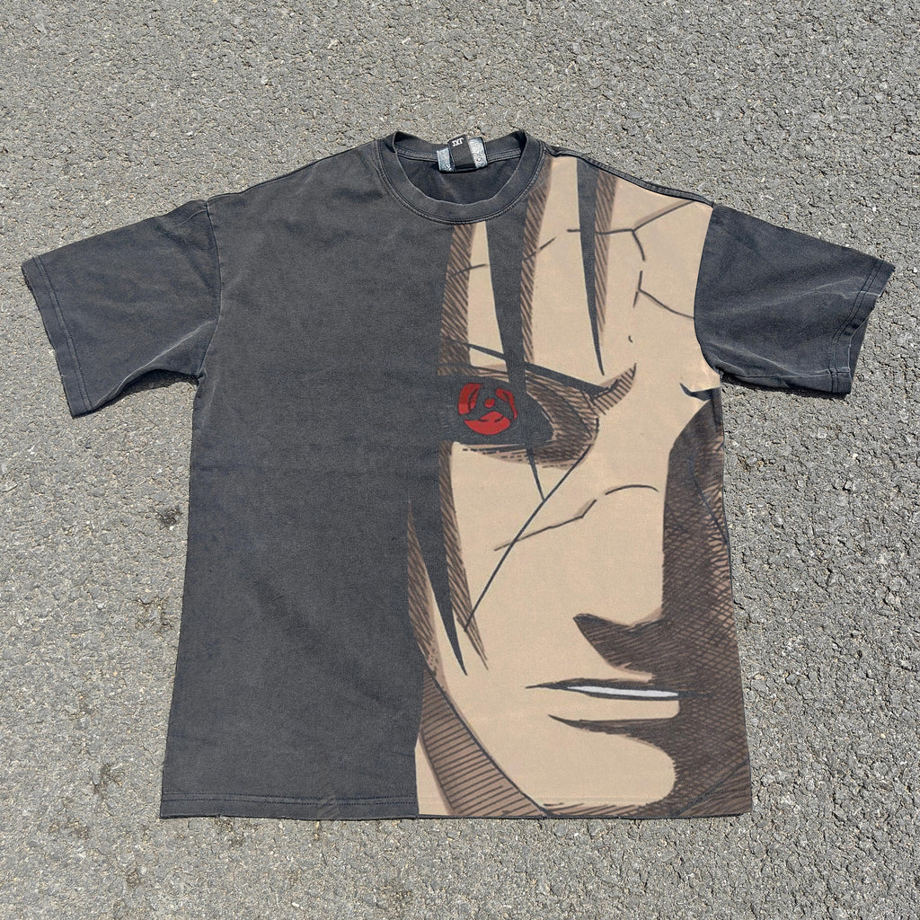 Itachi Uchiha 330gsm Heavyweight Cotton Black T-Shirt