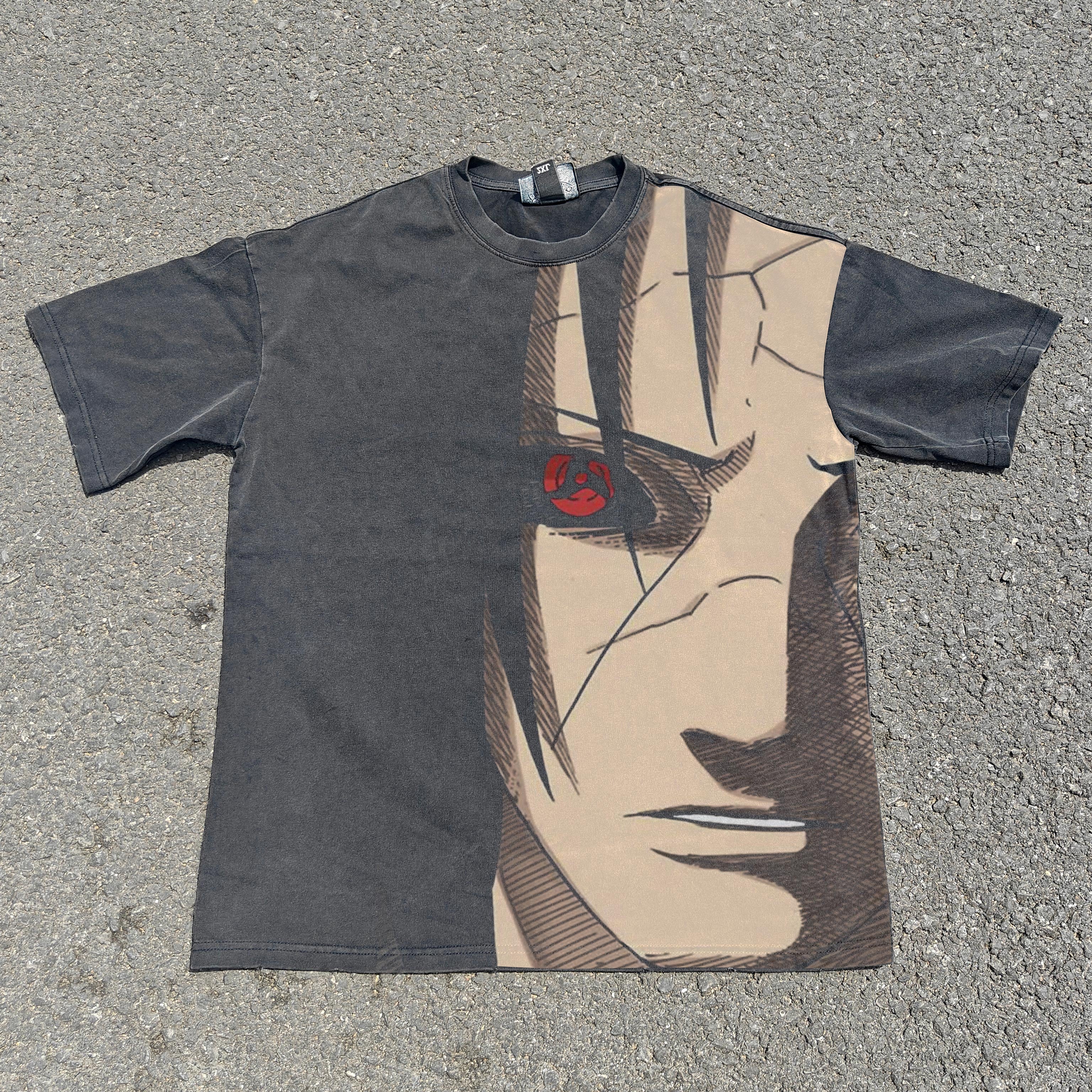Itachi Uchiha 330gsm Heavyweight Cotton Black T-Shirt
