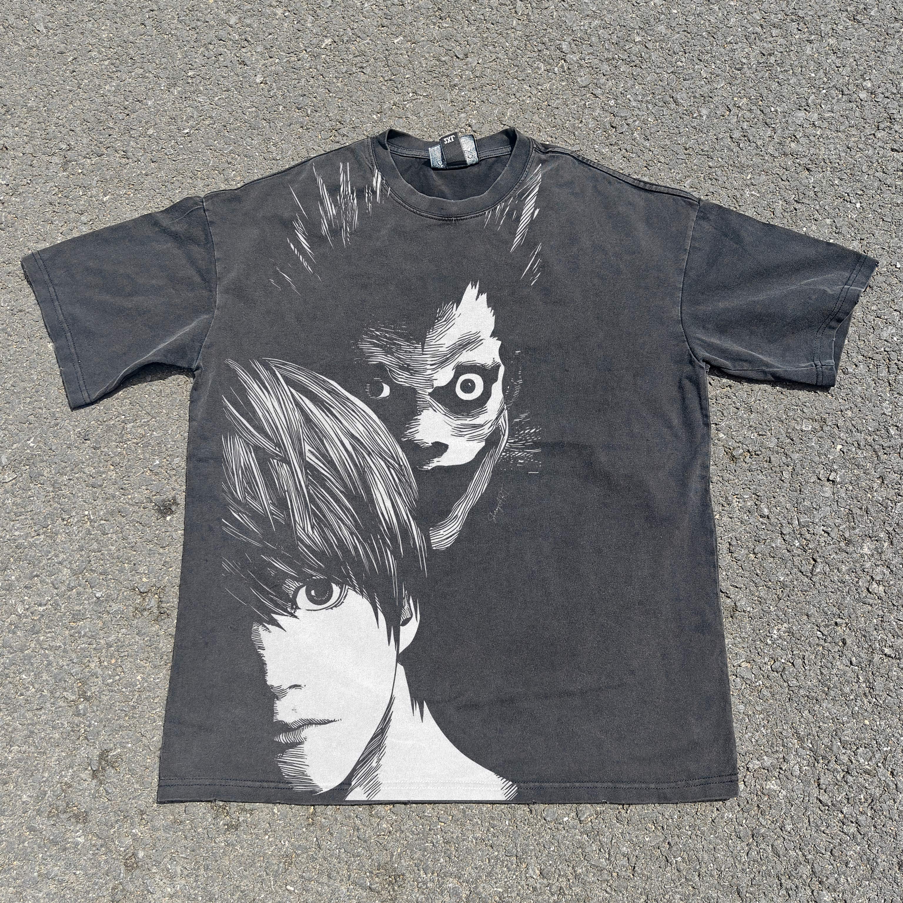 Yagami & Shinigami 330gsm Heavyweight Cotton Black T-Shirt