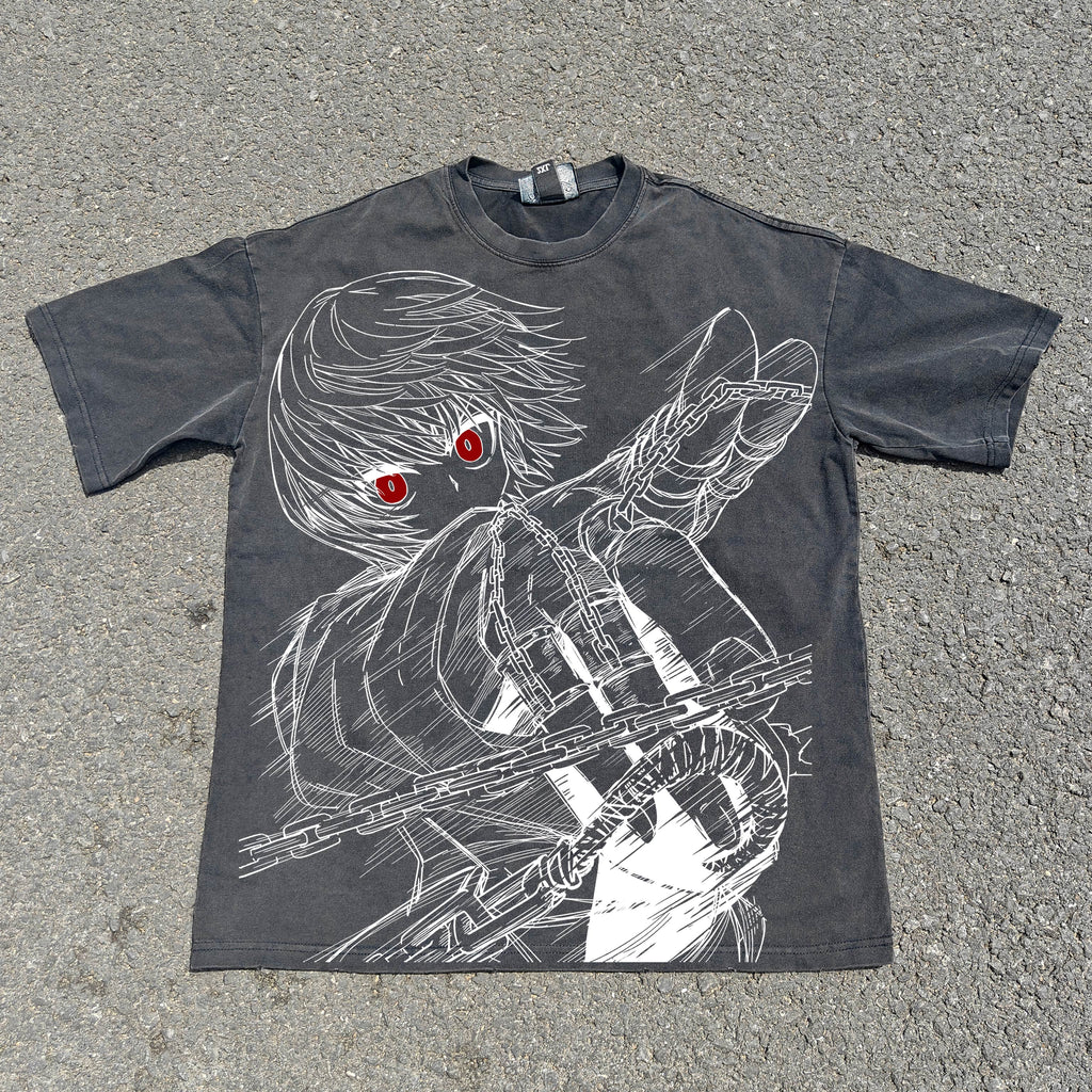 Scarlet Eyes 330gsm Heavyweight Cotton Black T-Shirt