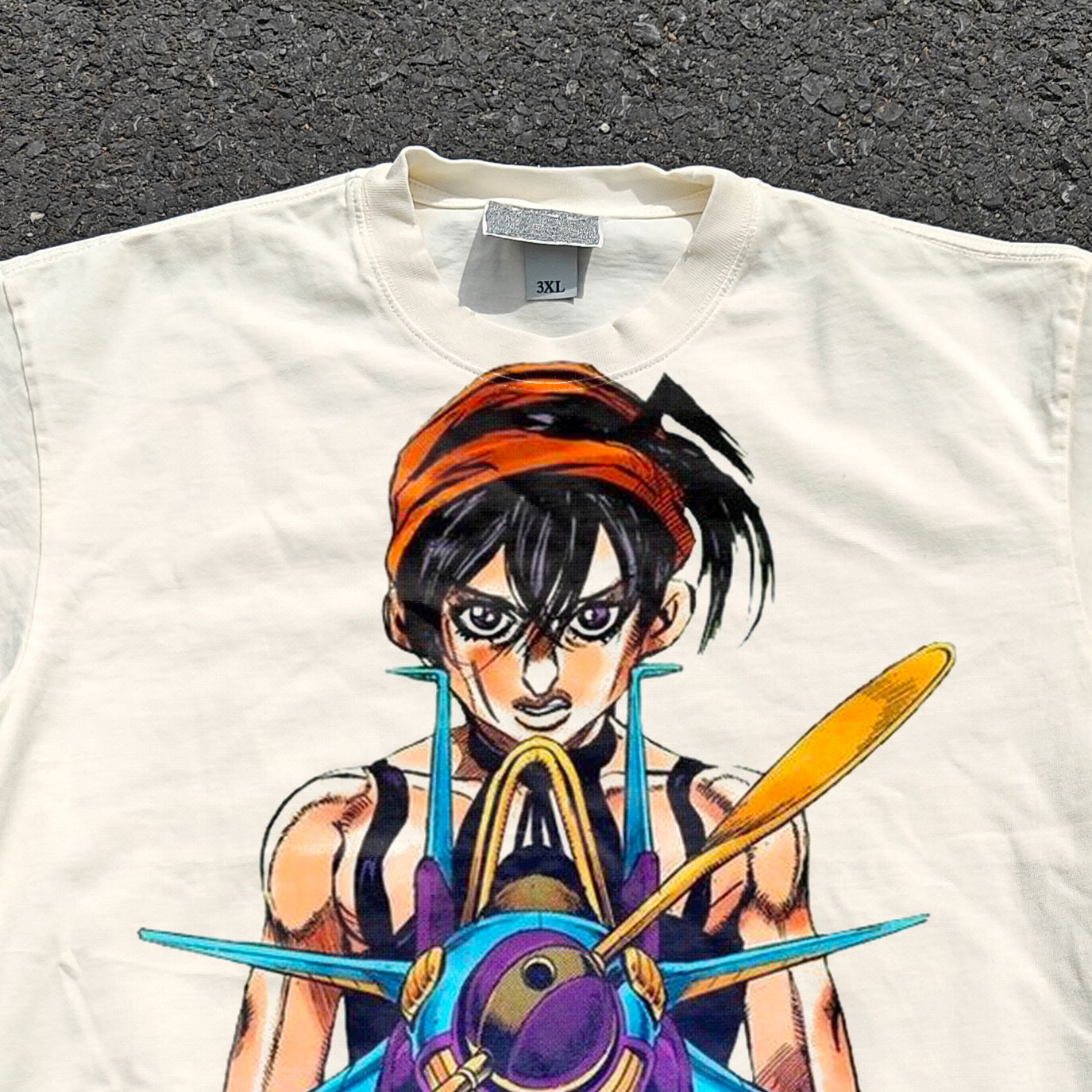 Narancia Oversized 330gsm Heavyweight Cotton Baige T-Shirt