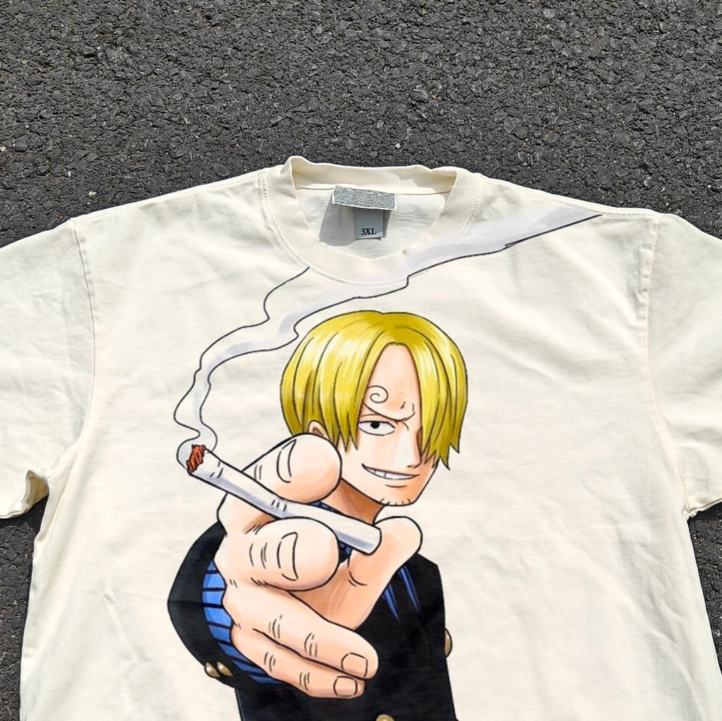Smoking Chef Oversized 330gsm Heavyweight Cotton Baige T-Shirt