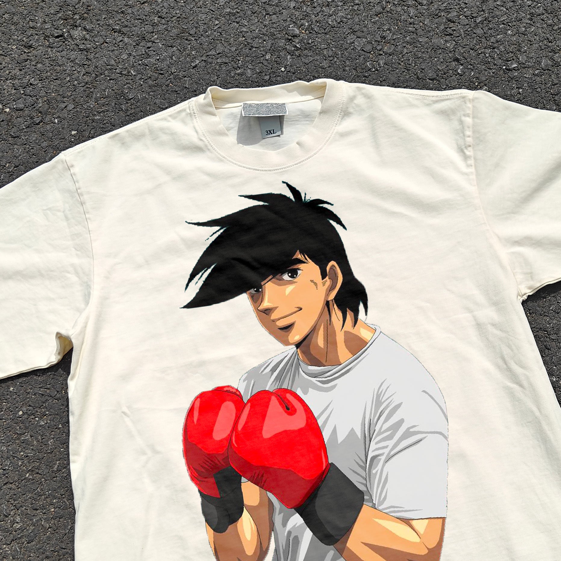 Joe Yabuki Oversized 330gsm Heavyweight Cotton Baige T-Shirt