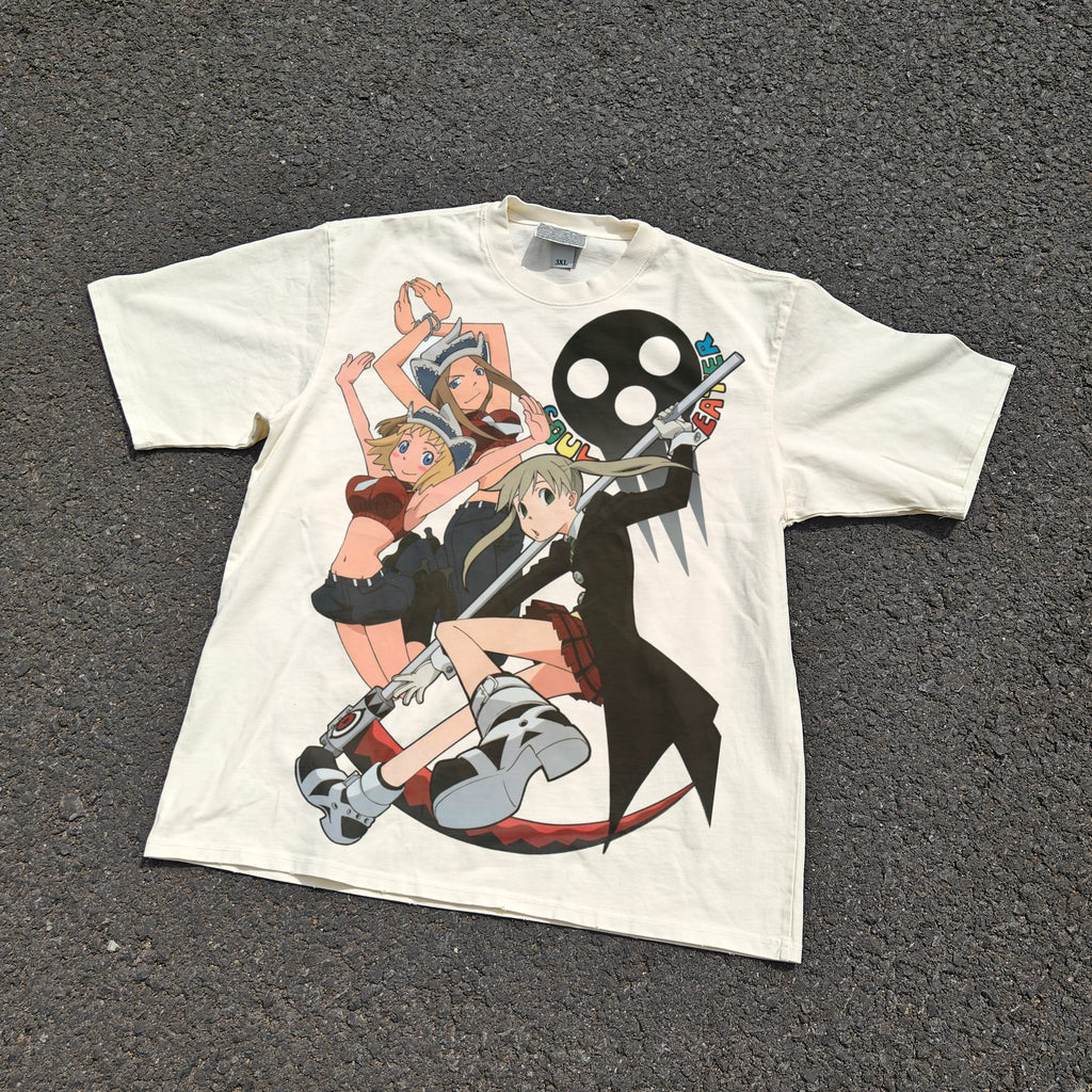 Soul Eater Oversized 330gsm Heavyweight Cotton Baige T-Shirt