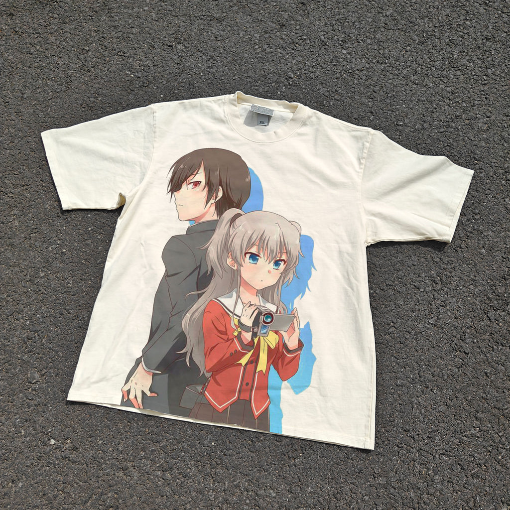 Yuu & Nao Oversized 330gsm Heavyweight Cotton Baige T-Shirt