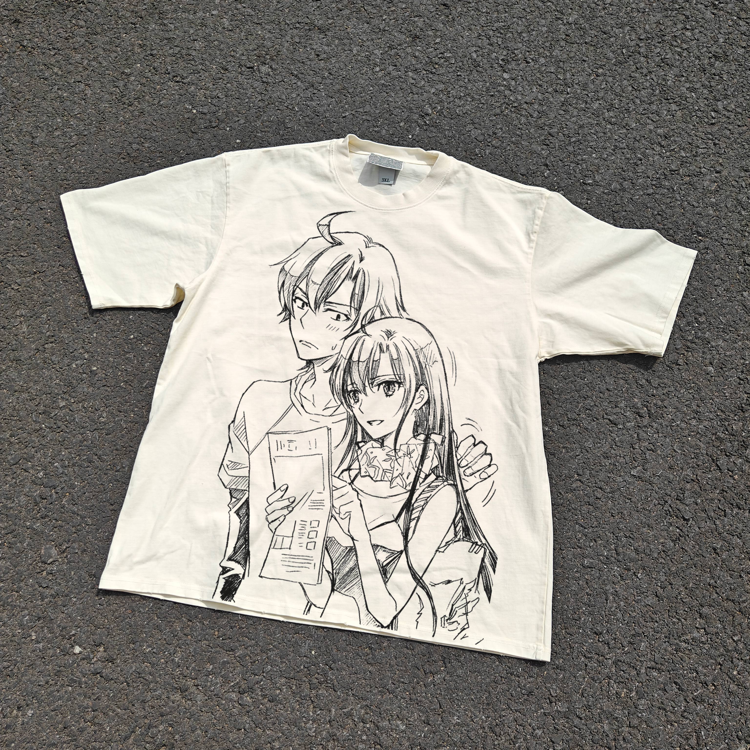 Hachiman x Yuukino Oversized 330gsm Heavyweight Cotton Baige T-Shirt