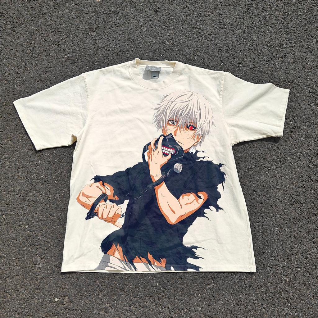 Ghoul Oversized 330gsm Heavyweight Cotton Baige T-Shirt