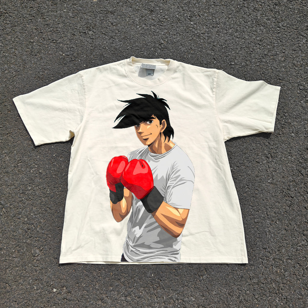 Joe Yabuki Oversized 330gsm Heavyweight Cotton Baige T-Shirt