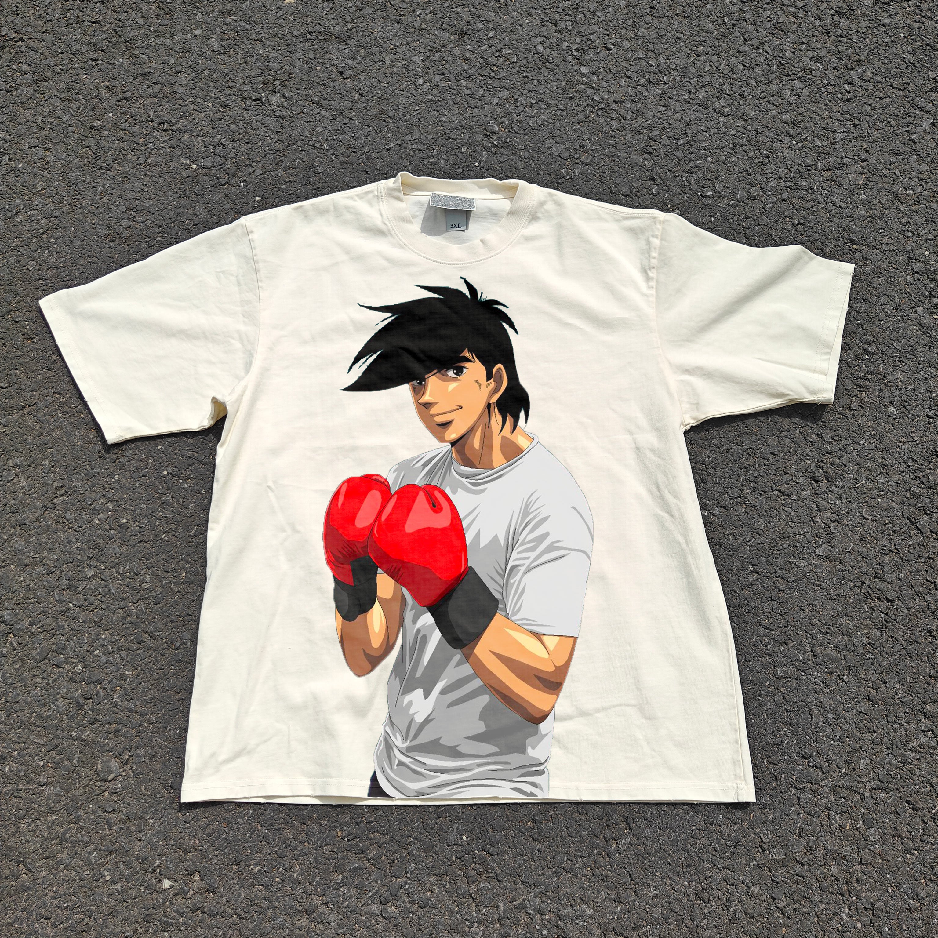 Joe Yabuki Oversized 330gsm Heavyweight Cotton Baige T-Shirt