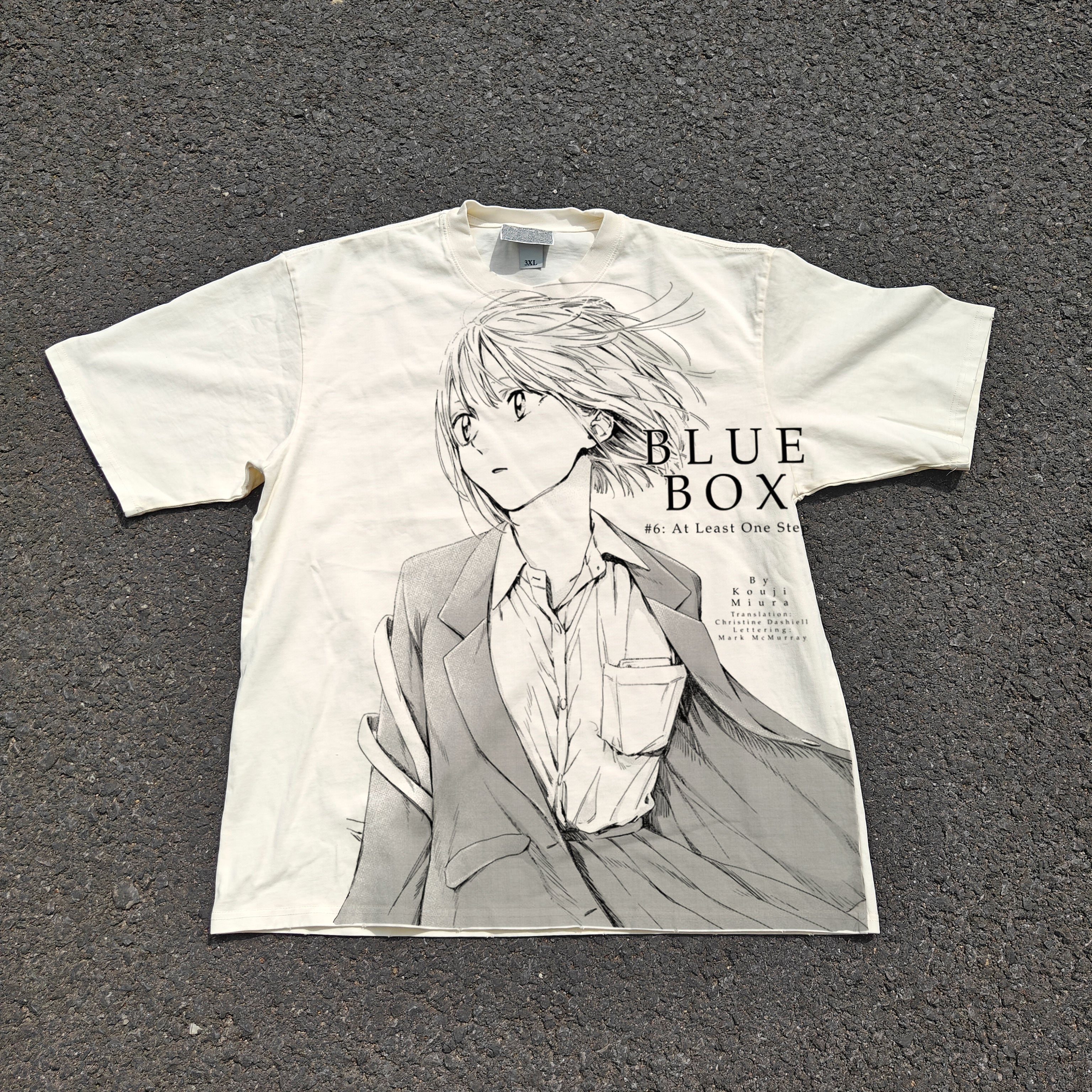 At Least One Step Oversized 330gsm Heavyweight Cotton Baige T-Shirt
