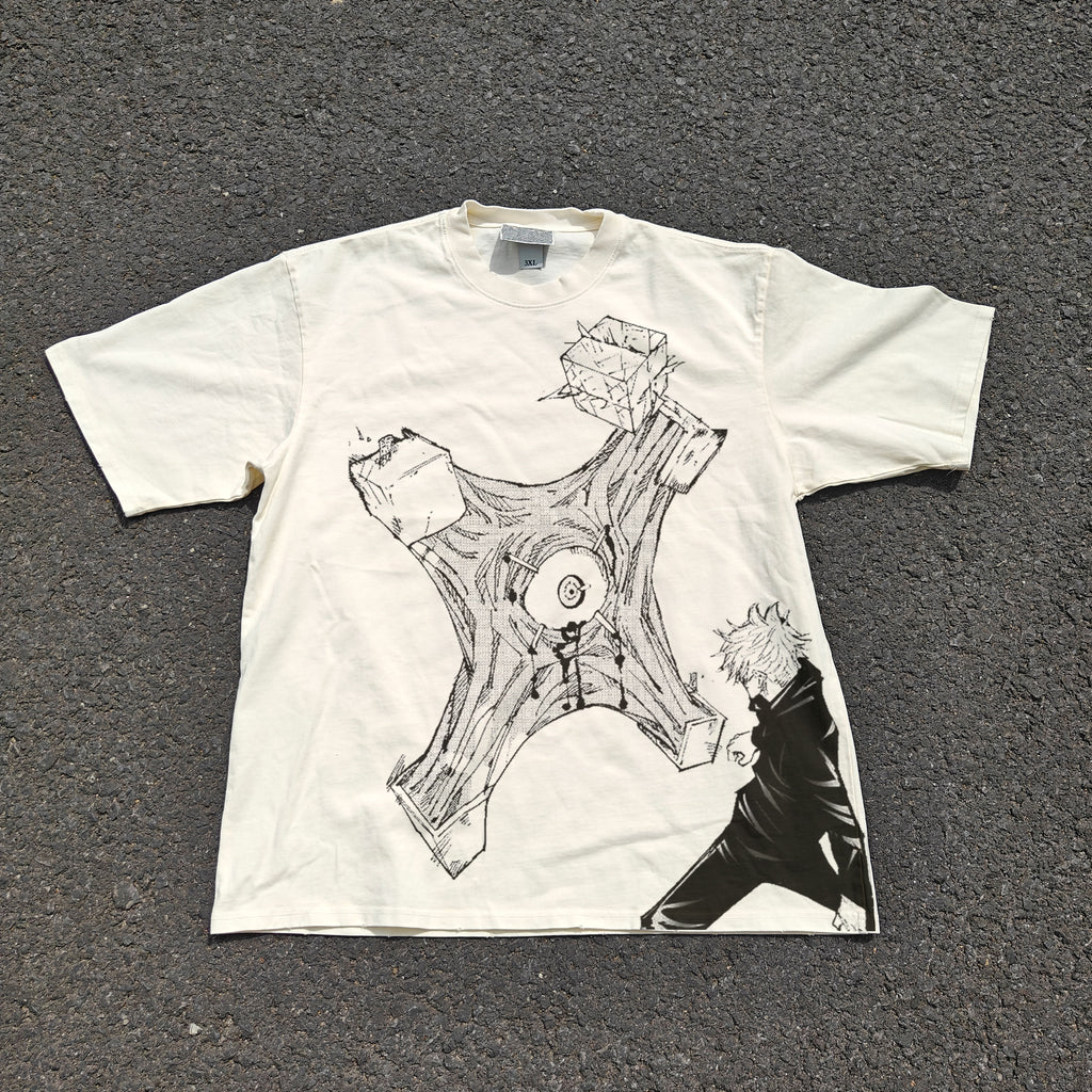 Prison Realm Oversized 330gsm Heavyweight Cotton Baige T-Shirt
