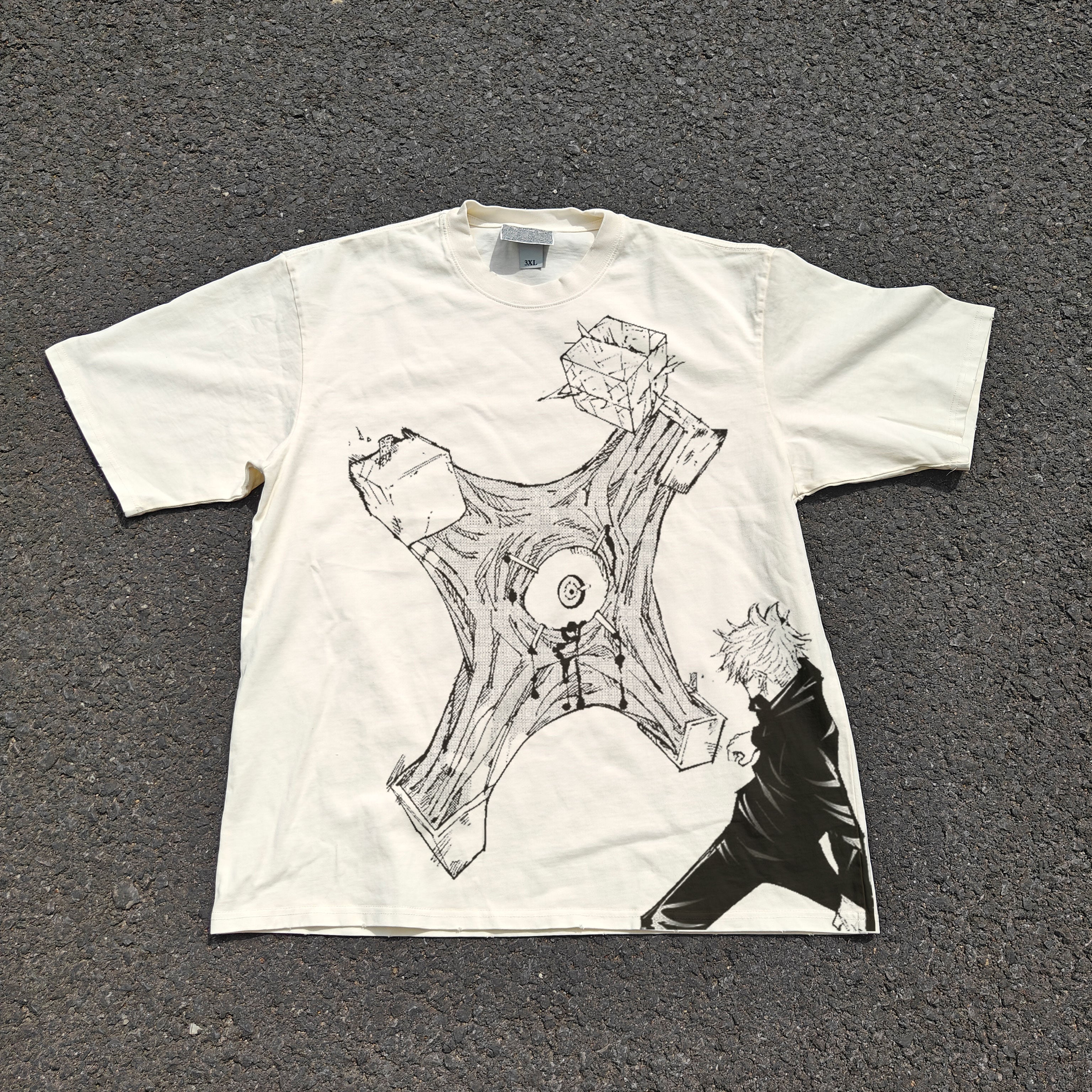 Prison Realm Oversized 330gsm Heavyweight Cotton Baige T-Shirt