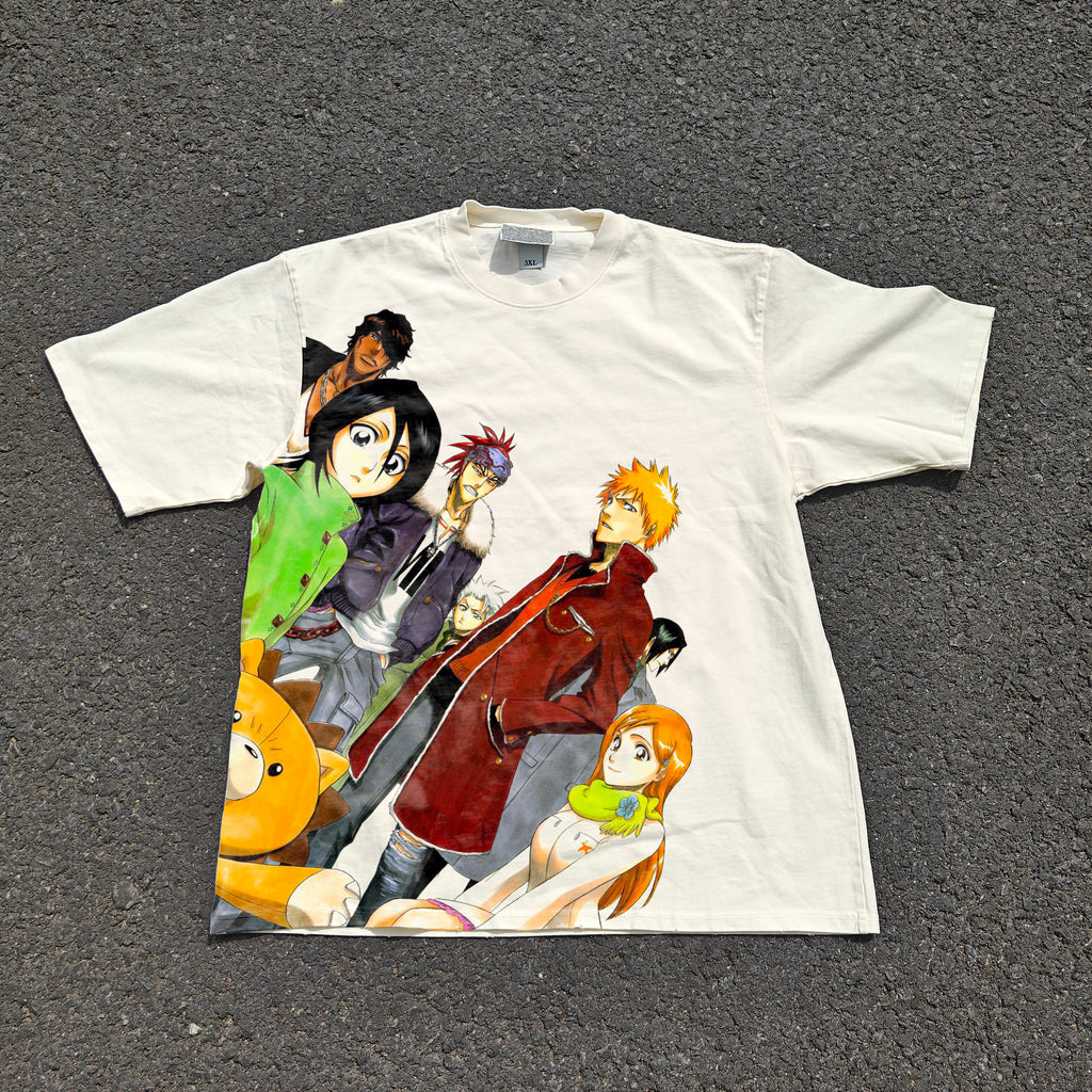 Karakura Town Squad Oversized 330gsm Heavyweight Cotton Baige T-Shirt
