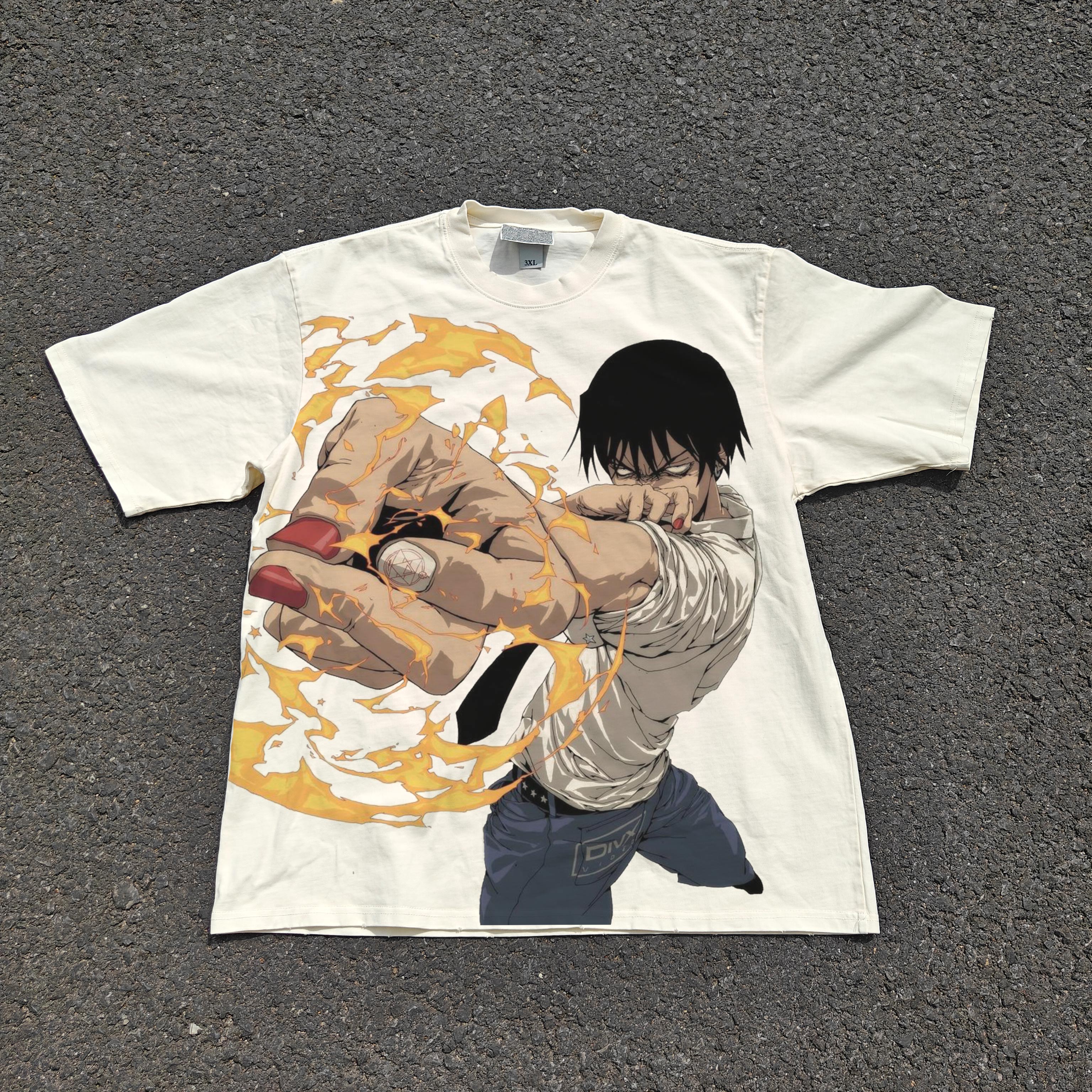 Roy Mustang Oversized 330gsm Heavyweight Cotton Baige T-Shirt