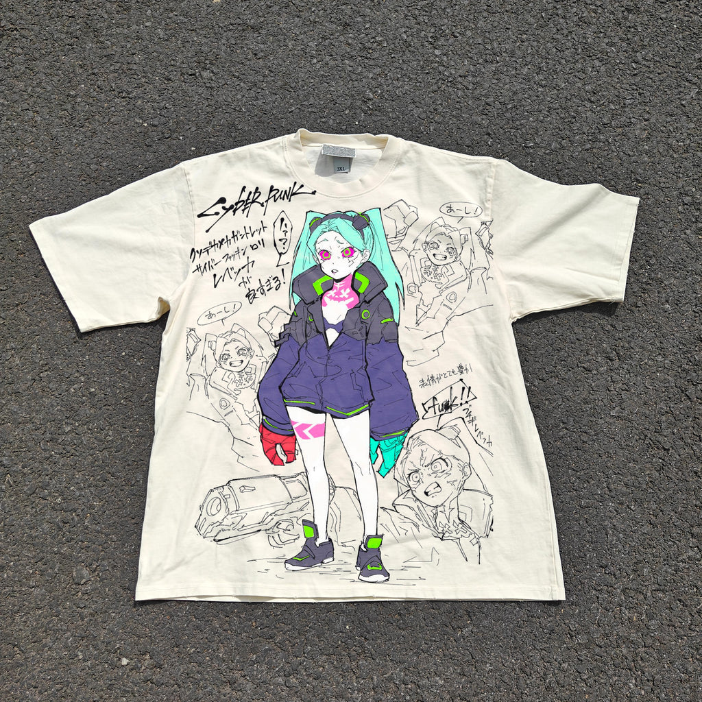 Rebecca Oversized 330gsm Heavyweight Cotton Baige T-Shirt